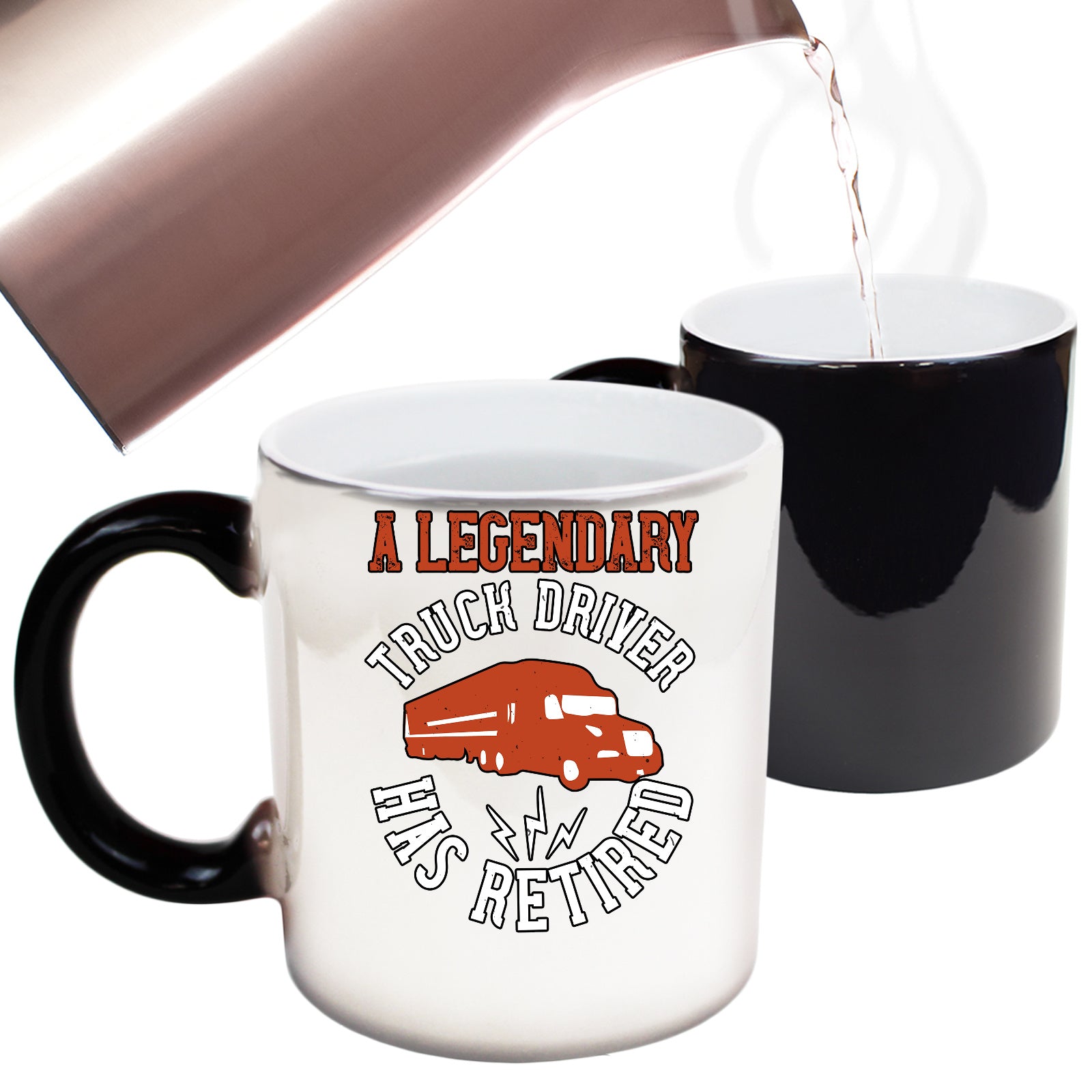 A Legendary Truck Driver Has Retired - Funny Colour Changing Mug