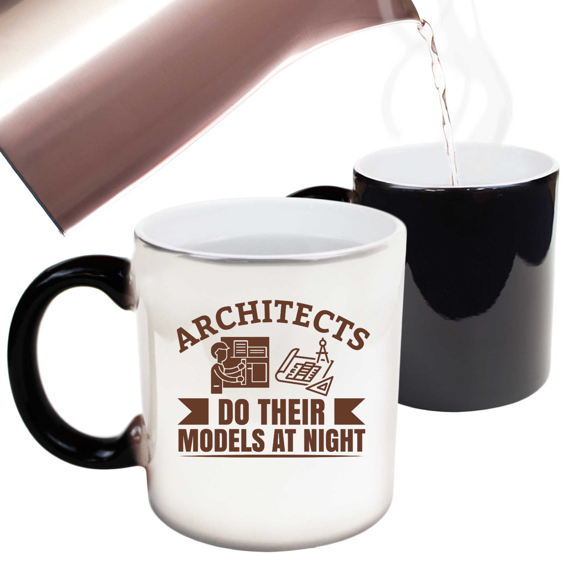 Architects Do Their Models At Night - Funny Colour Changing Mug