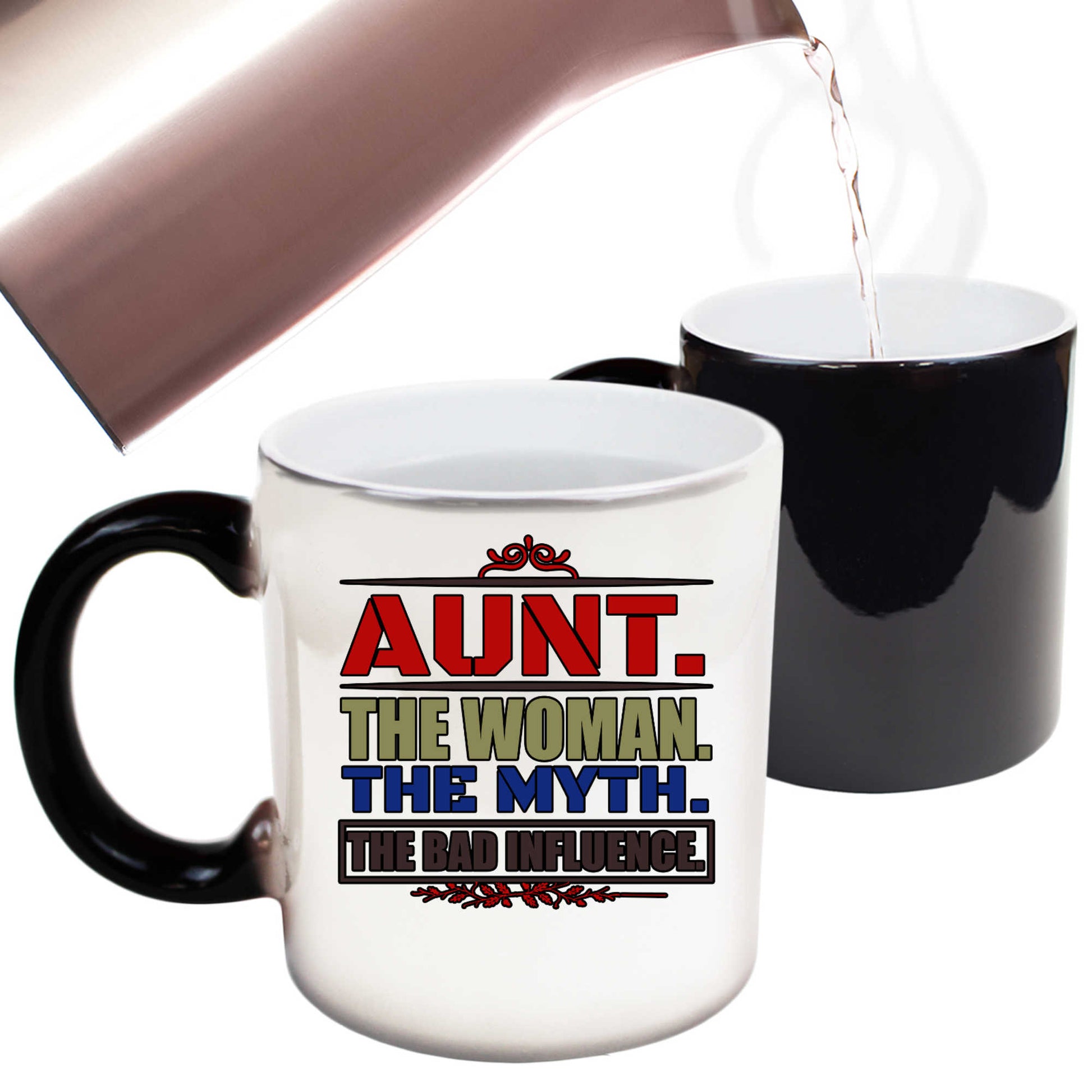 Aunt The Woman The Myth Colour Auntie - Funny Colour Changing Mug