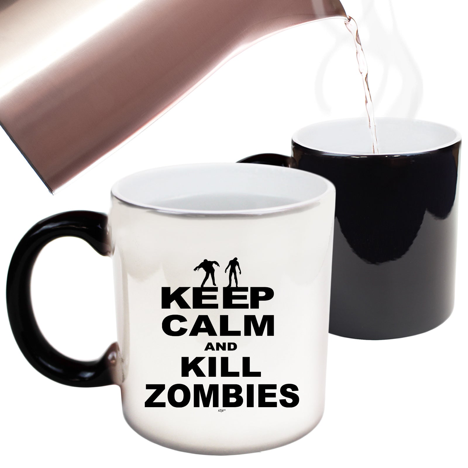 Keep Calm And Kill Zombies - Funny Colour Changing Mug