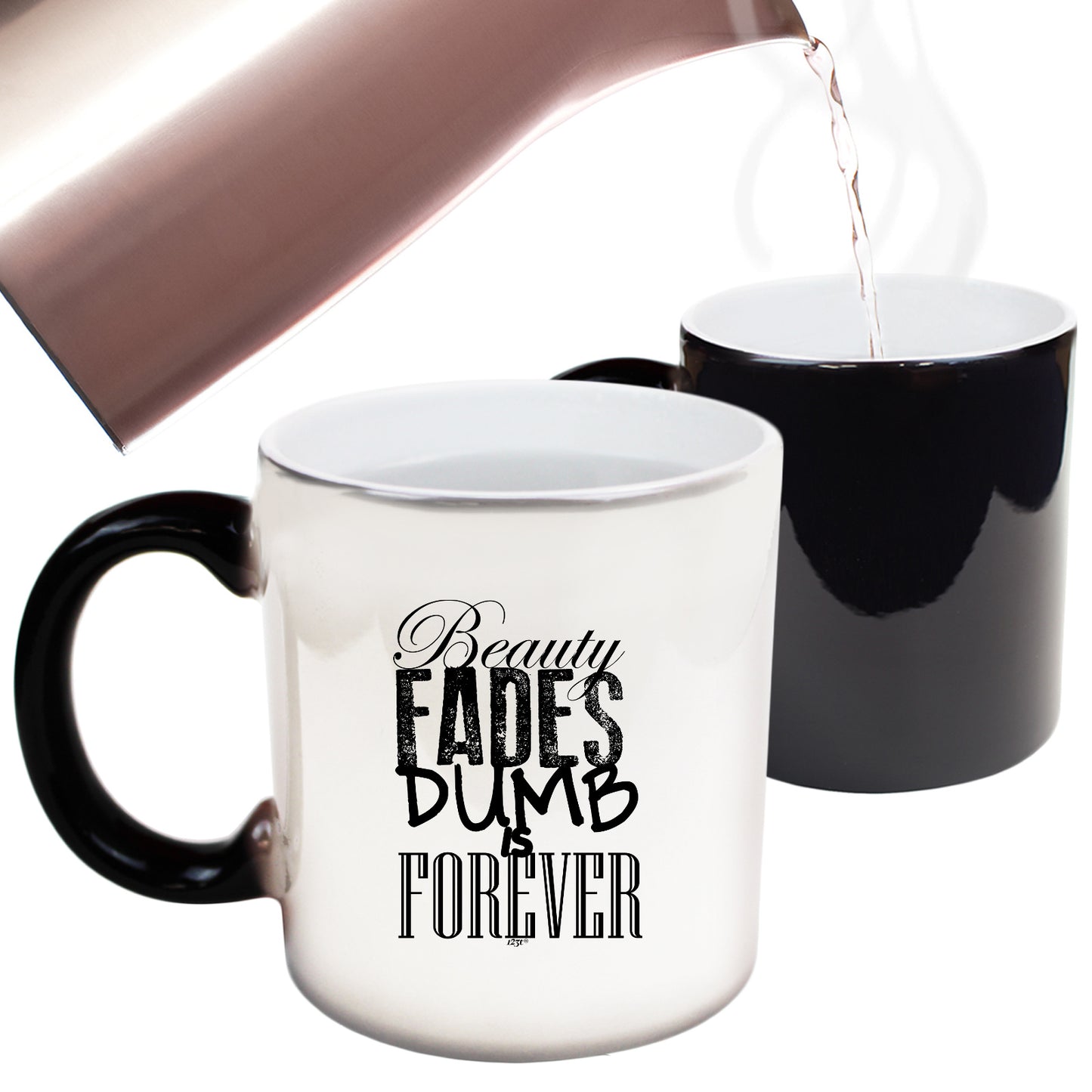 Beauty Fades Dumb Is Forever - Funny Colour Changing Mug