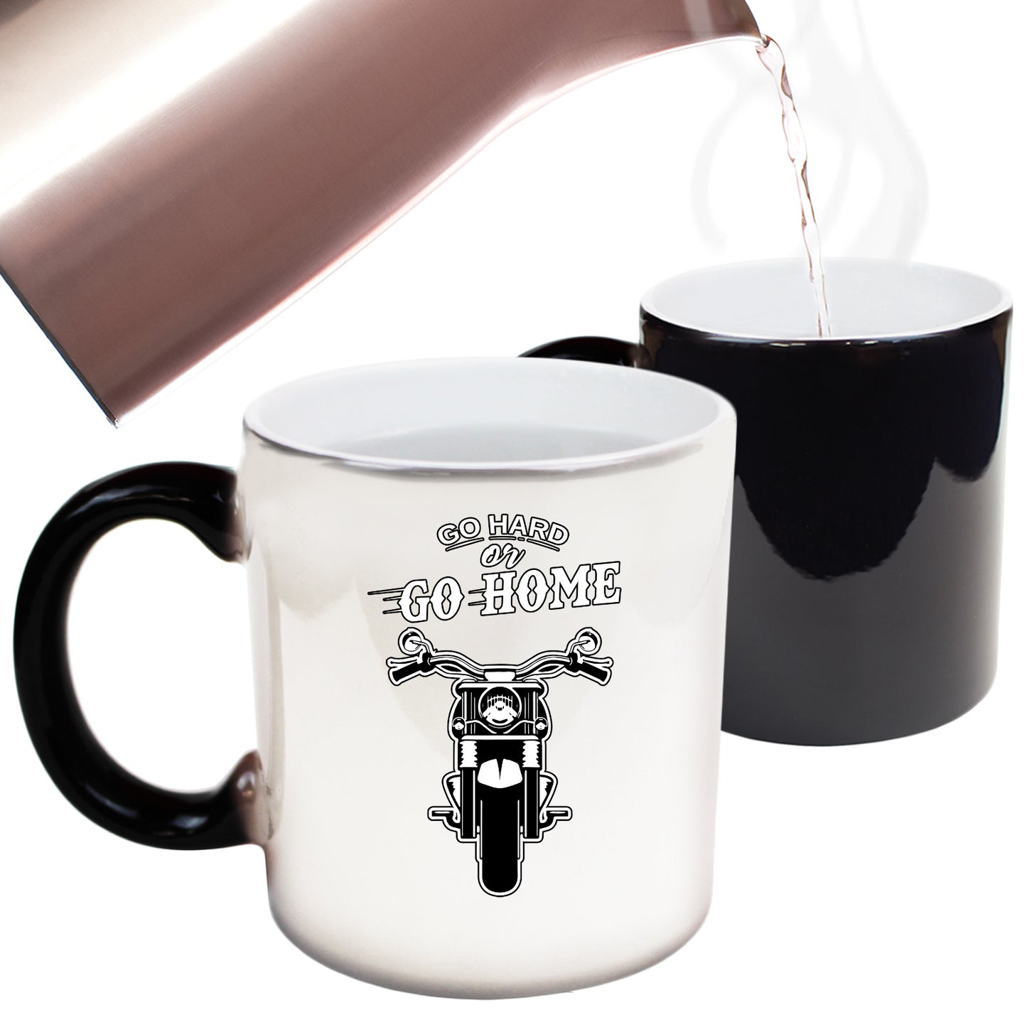 Go Hard Or Go Home Motorcycle Motorbike - Funny Colour Changing Mug