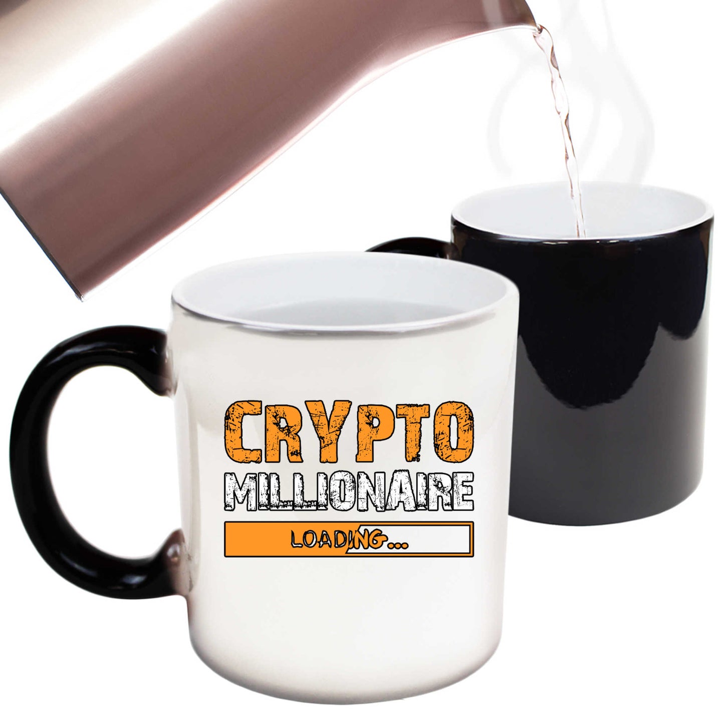 Crypto Millionaire Loading Bitcoin Currency - Funny Colour Changing Mug