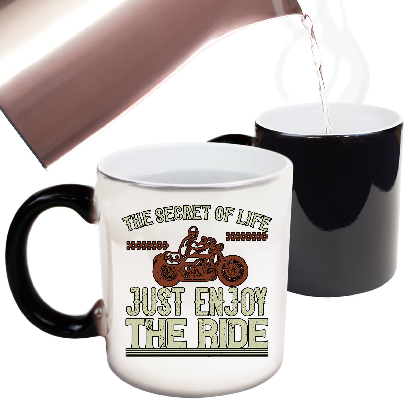 The Secret Life Just Enjoy The Ride Motorbike Motorcycle - Funny Colour Changing Mug