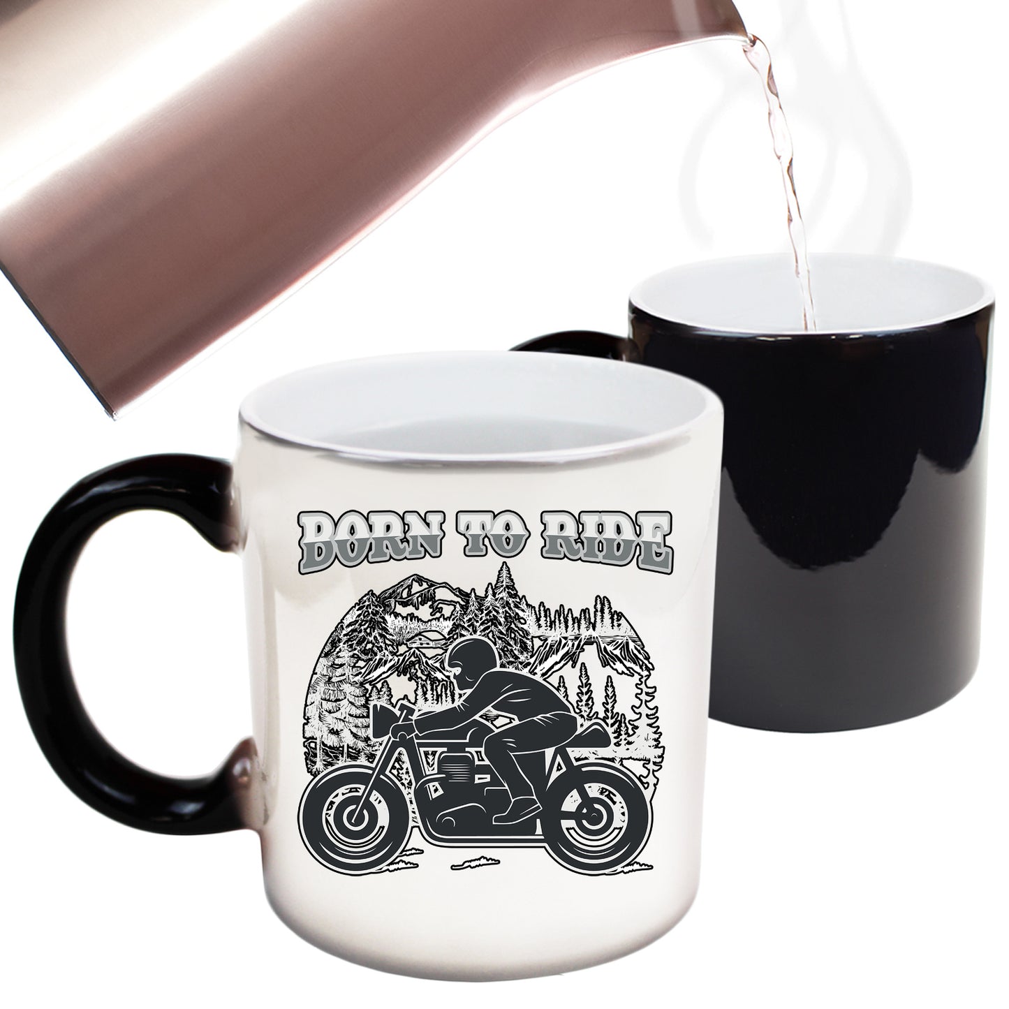 Born To Ride Motorcycle Motorbike - Funny Colour Changing Mug