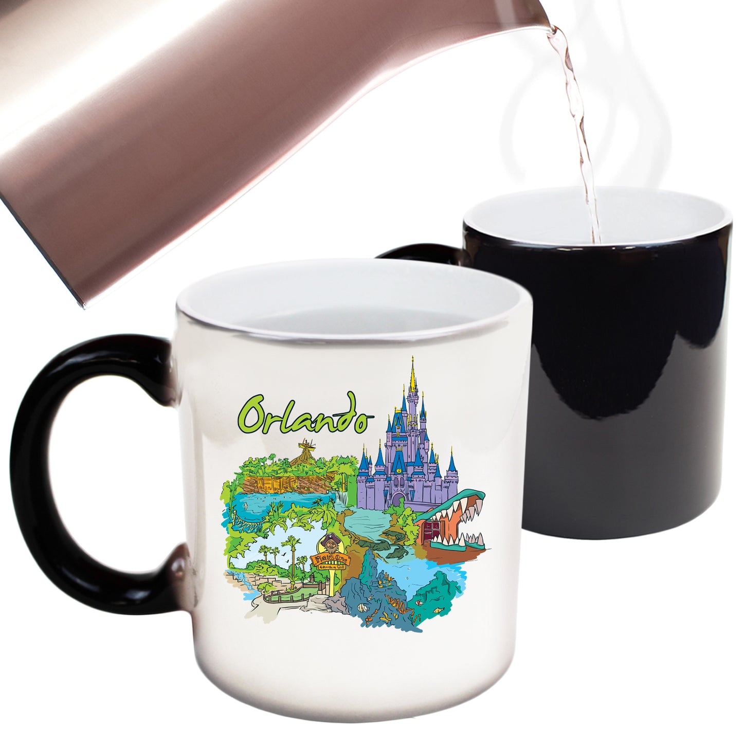 Orlando Florida Usa Country Flag Destination - Funny Colour Changing Mug