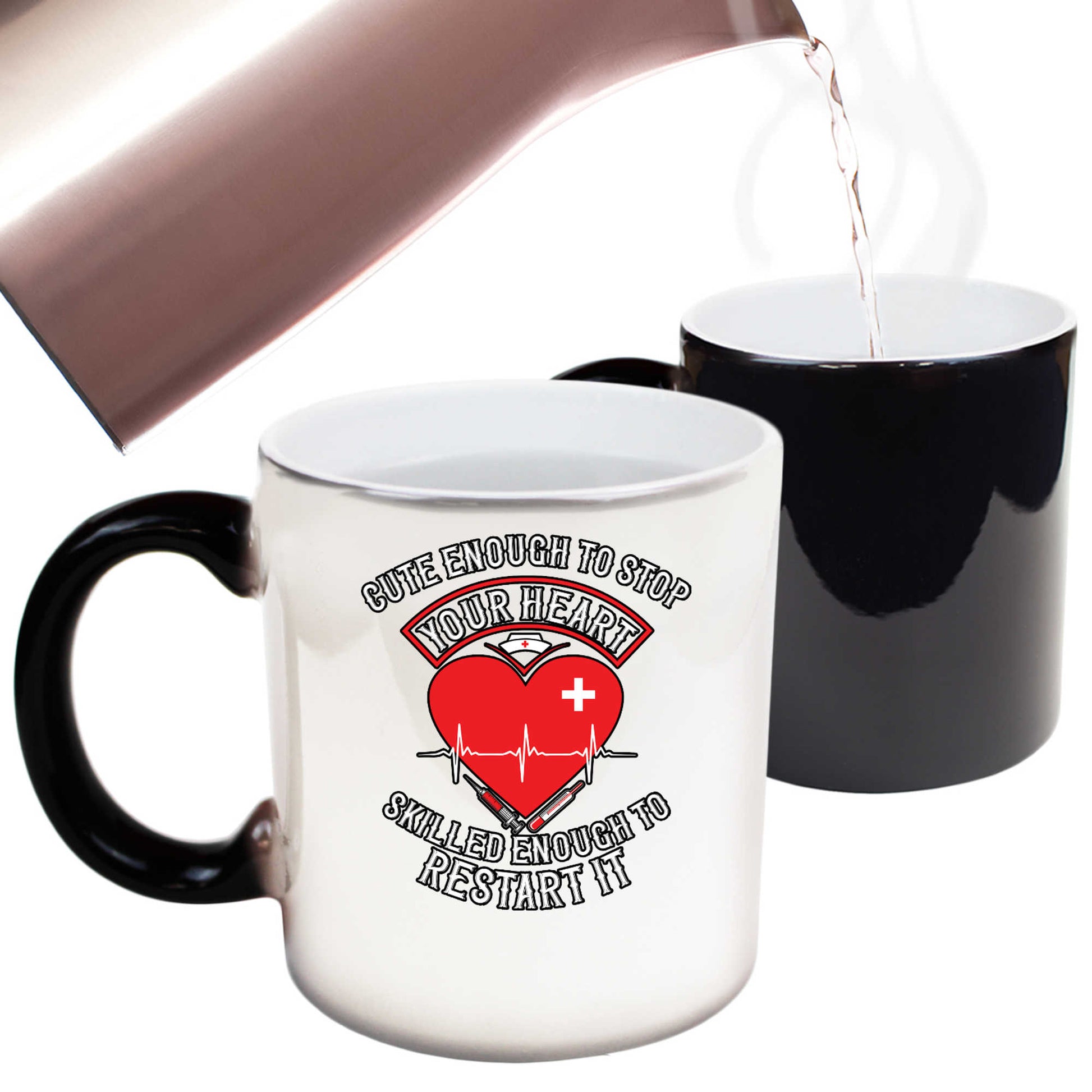 Cute Enough To Stop Your Heart V2 - Funny Colour Changing Mug