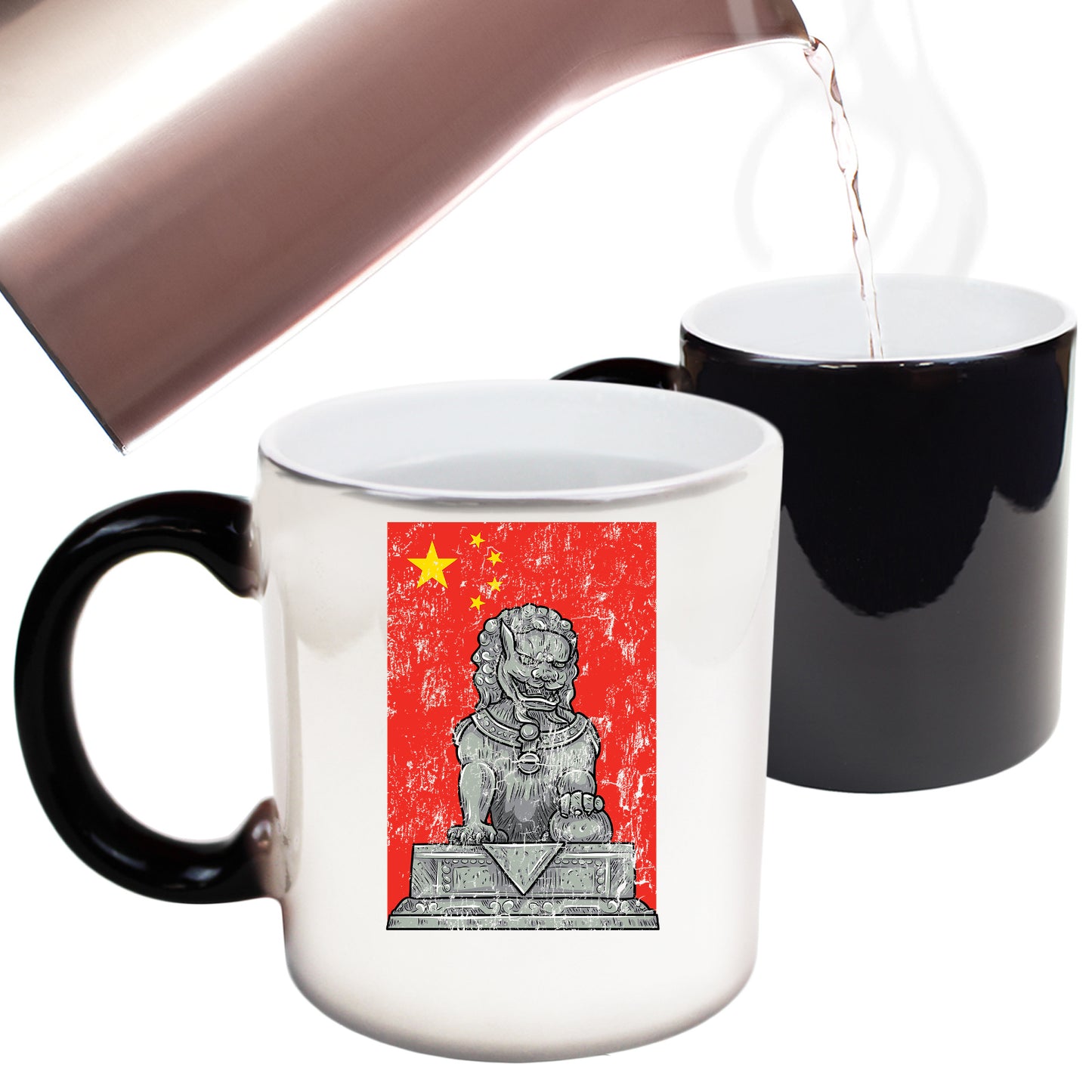 Foo Dog Feng Shui Protection China - Funny Colour Changing Mug