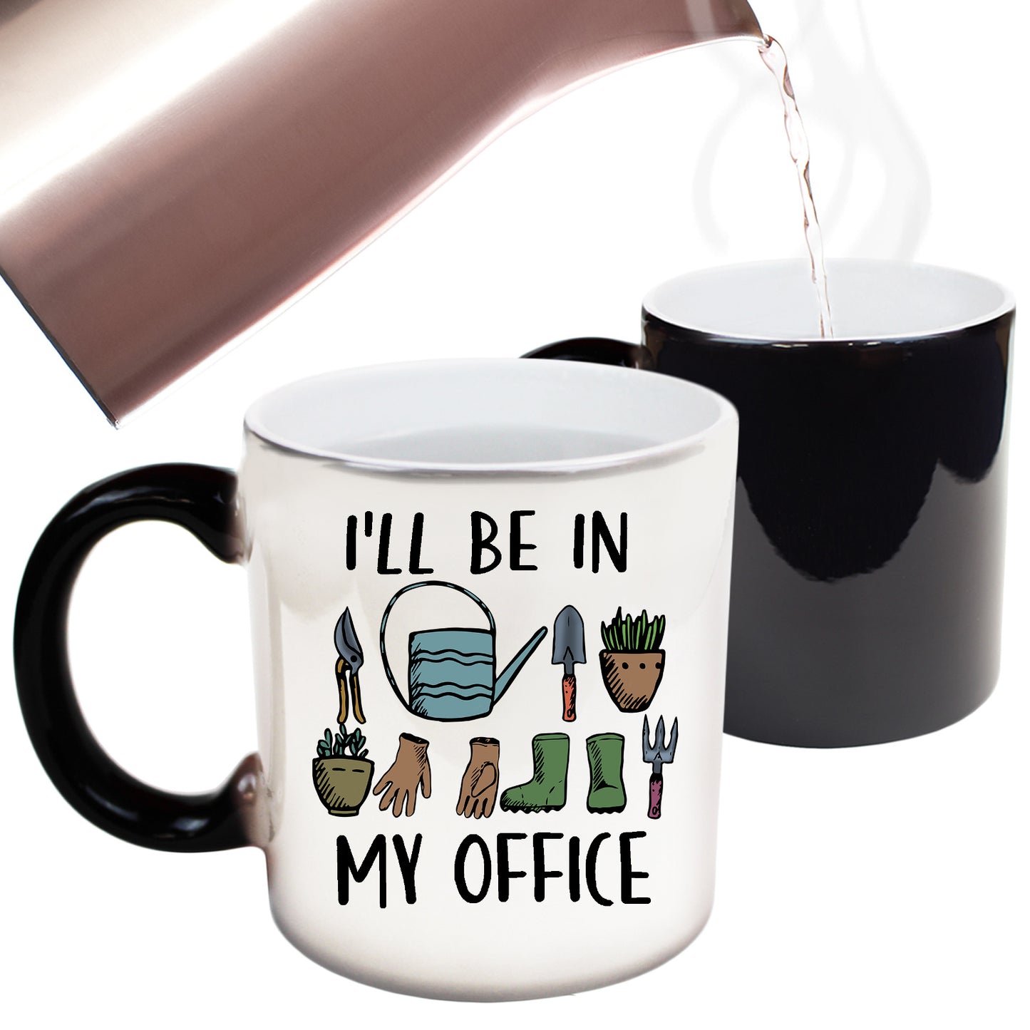 Ill Be In The Office Gardening Garden Retired - Funny Colour Changing Mug