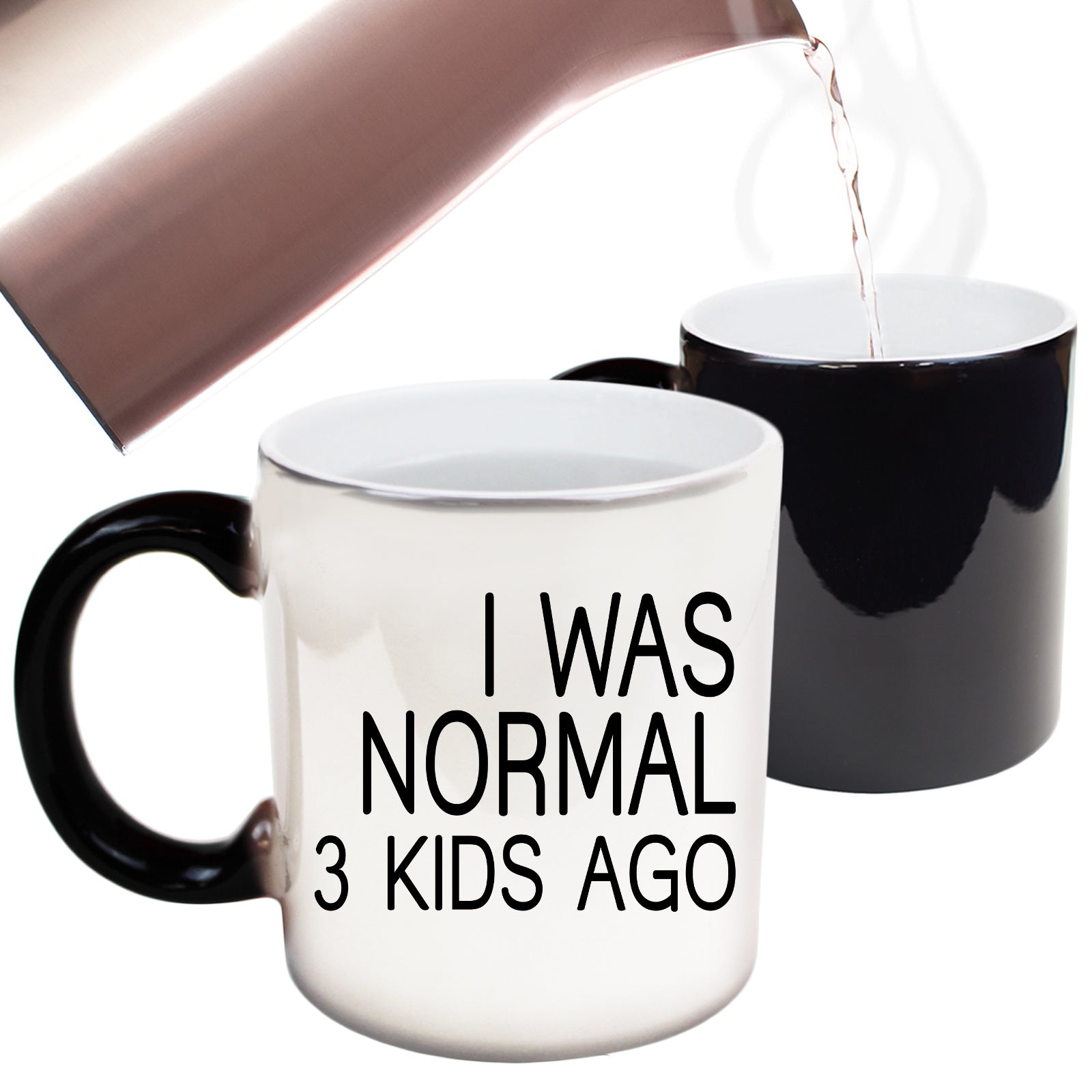 I Was Normal 3 Kids Ago Mum Mother Dad Daddy Father - Funny Colour Changing Mug