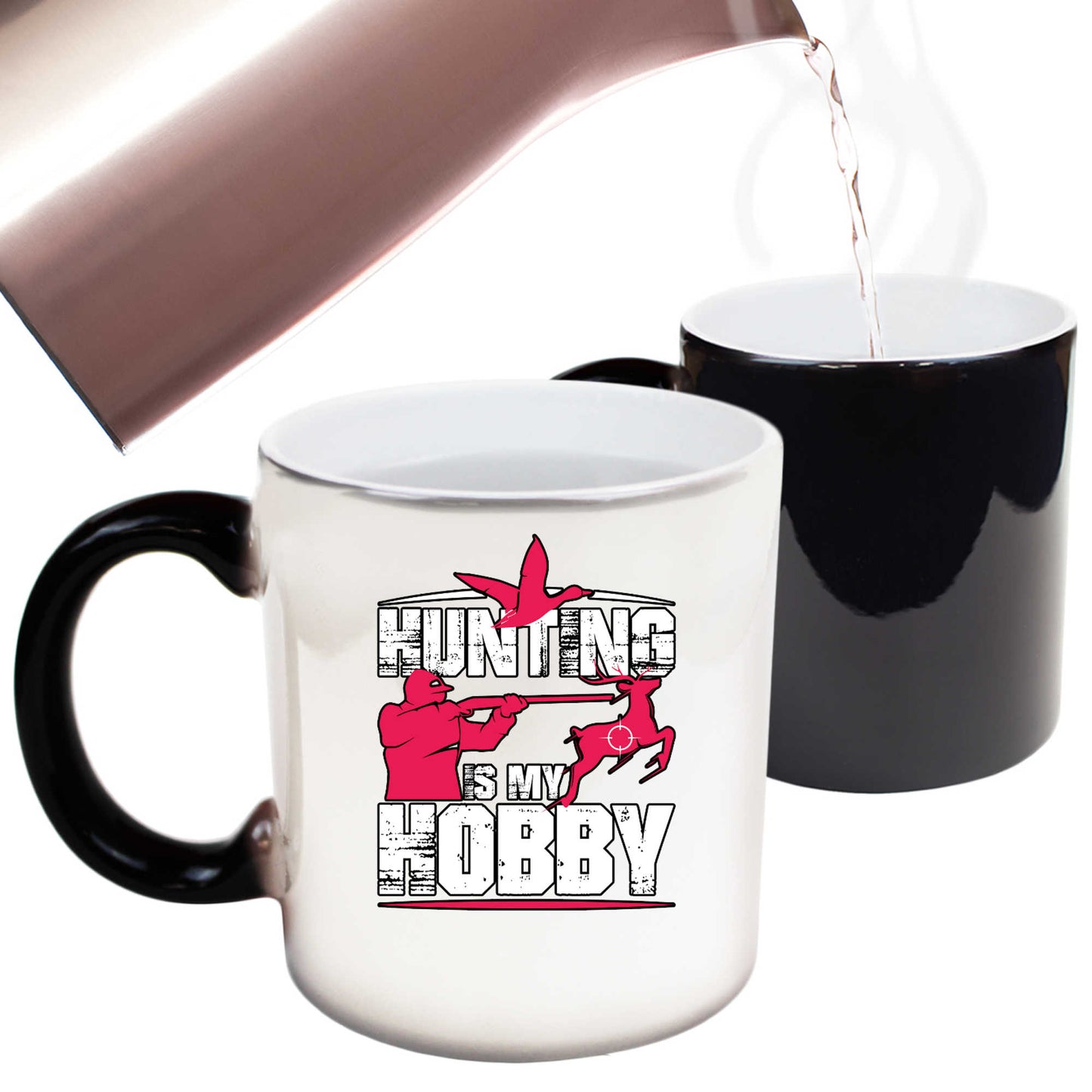 Hunting Is My Hobby Deer Duck - Funny Colour Changing Mug