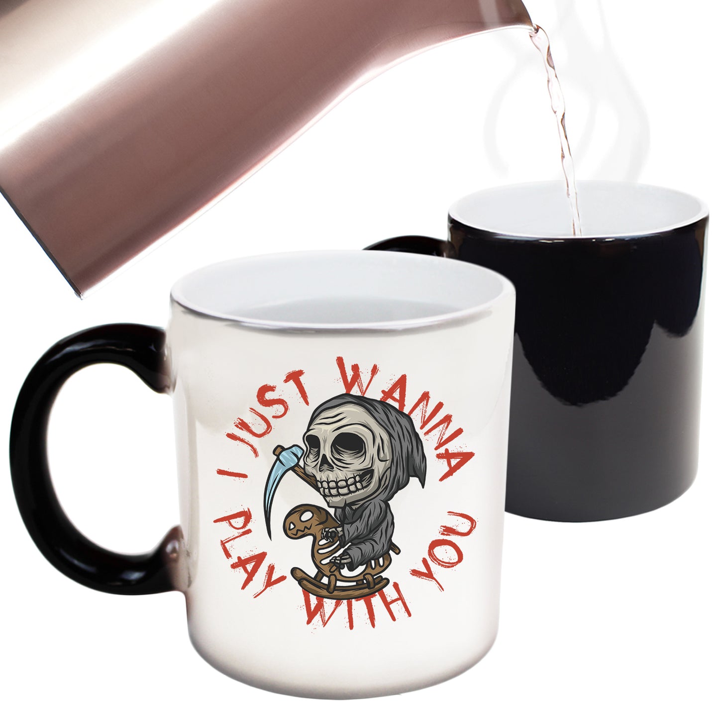 I Just Want To Play With You Halloween - Funny Colour Changing Mug