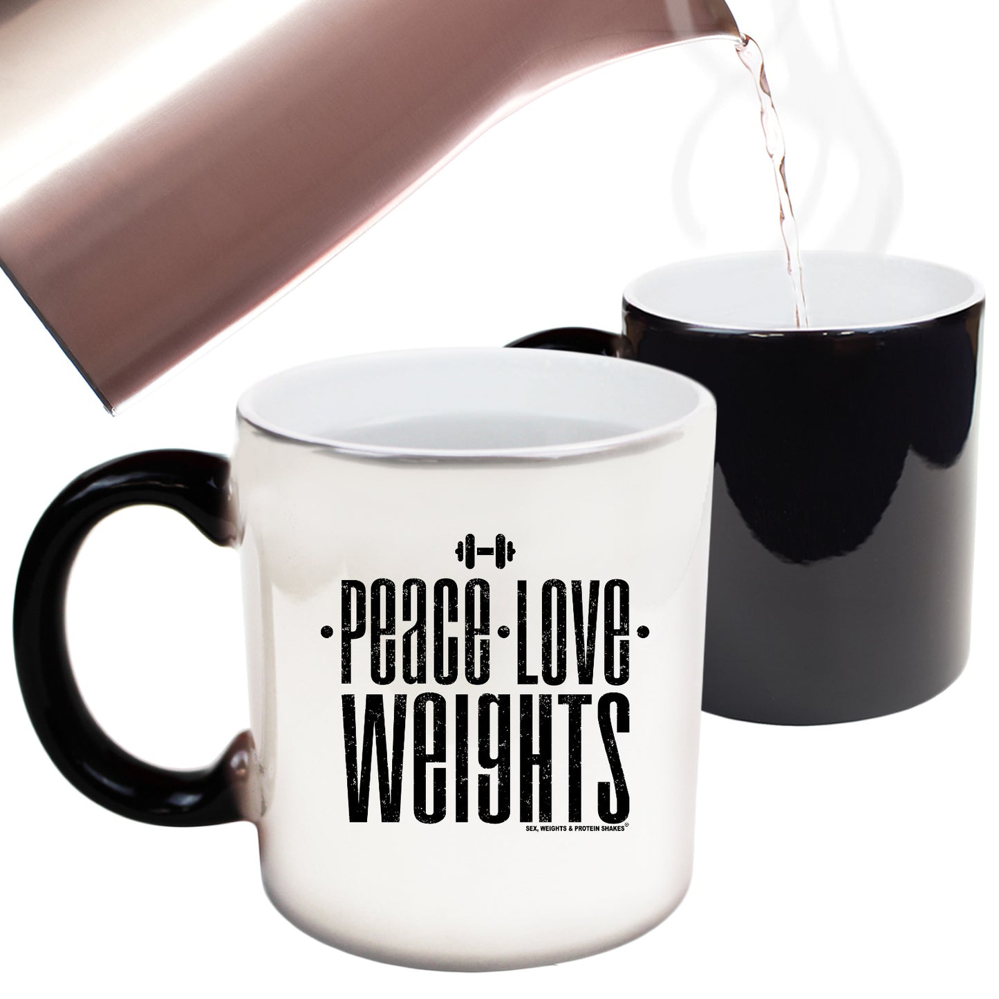 Swps Peace Love Weights - Funny Colour Changing Mug