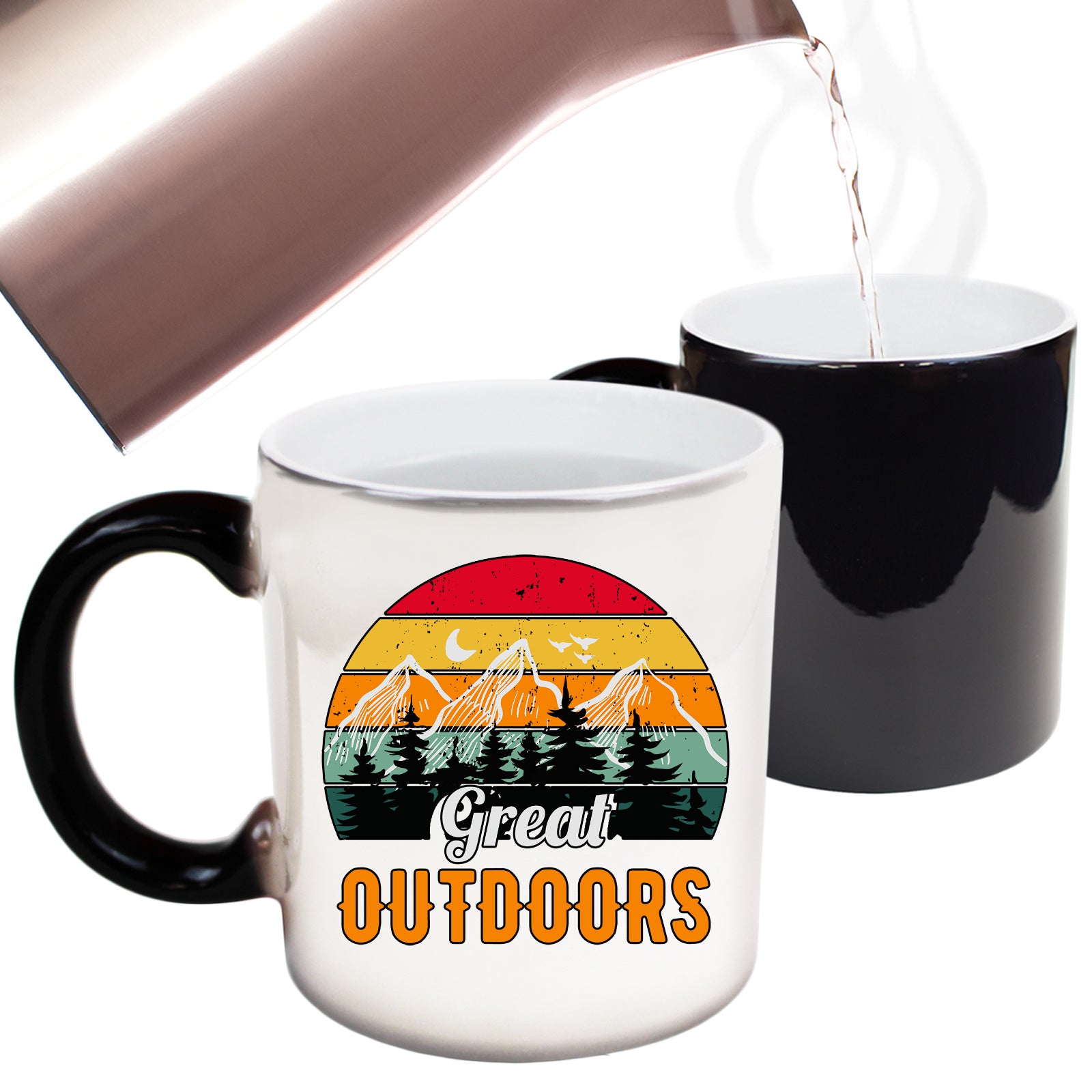 Great Outdoors Camping Camp Hiking - Funny Colour Changing Mug