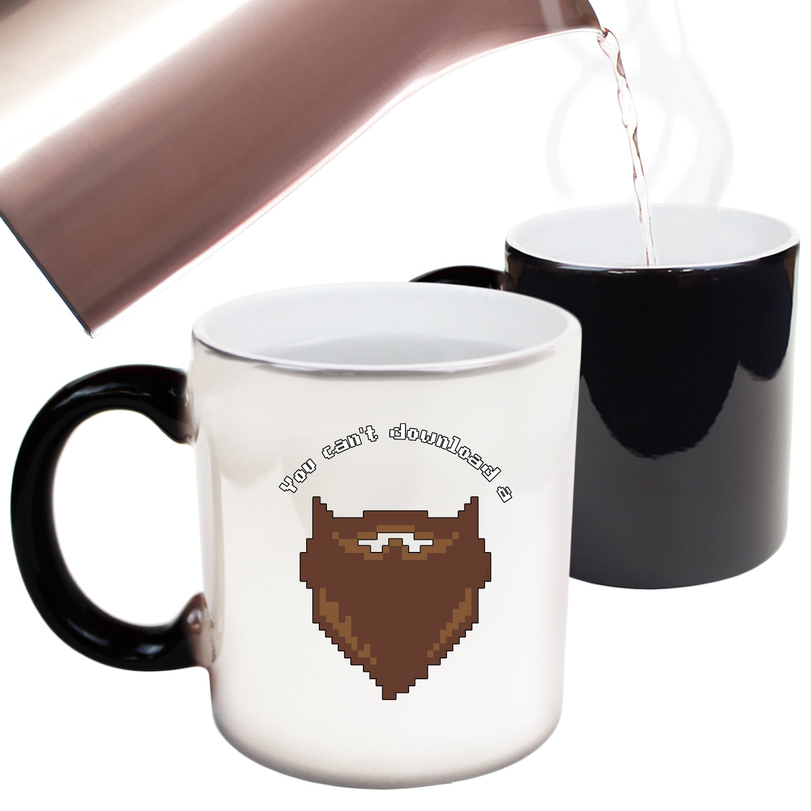 You Cant Download A Beard - Funny Colour Changing Mug