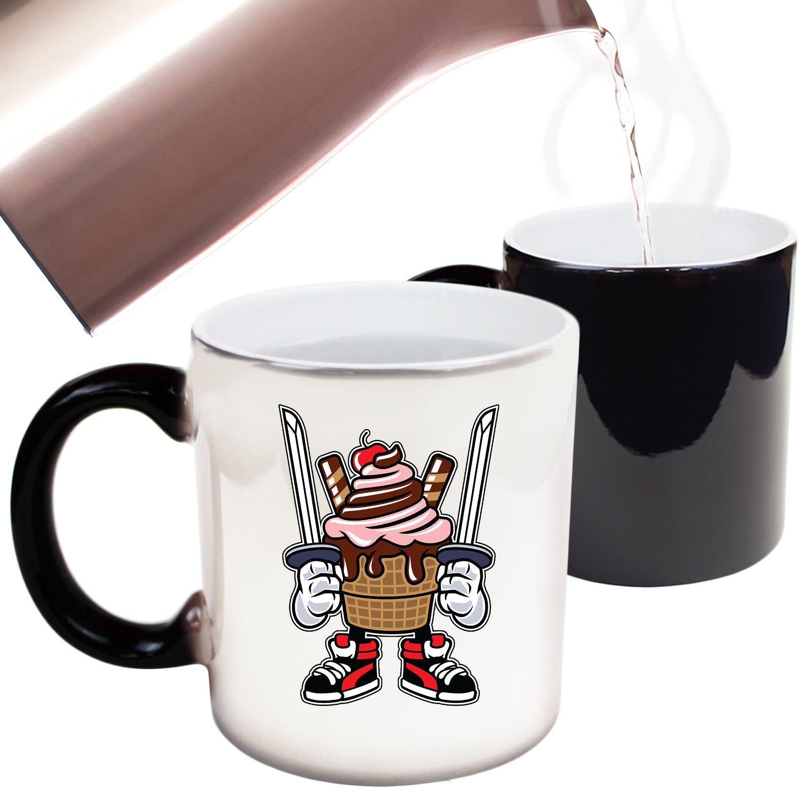 Ice Cream Ninja Cartoon - Funny Colour Changing Mug