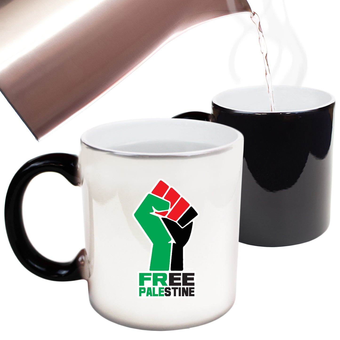 Free Palestine Fist - Funny Colour Changing Mug