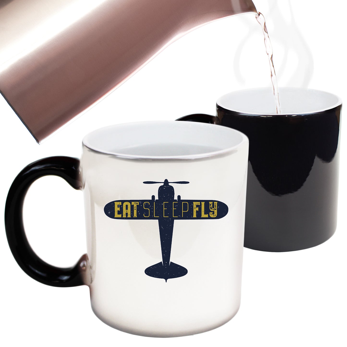 Eat Sleep Fly Plane Aviation - Funny Colour Changing Mug