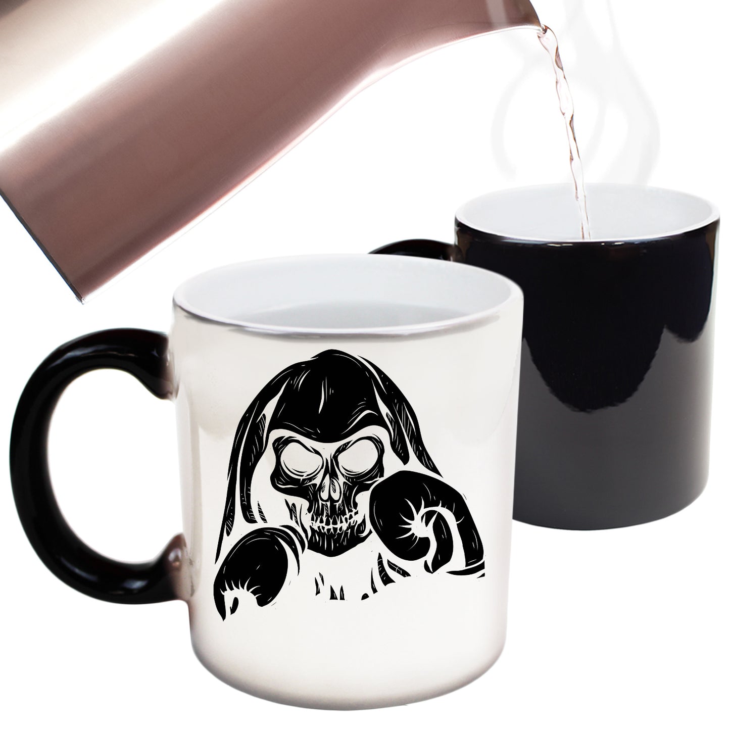 Boxing Skull Sports - Funny Colour Changing Mug