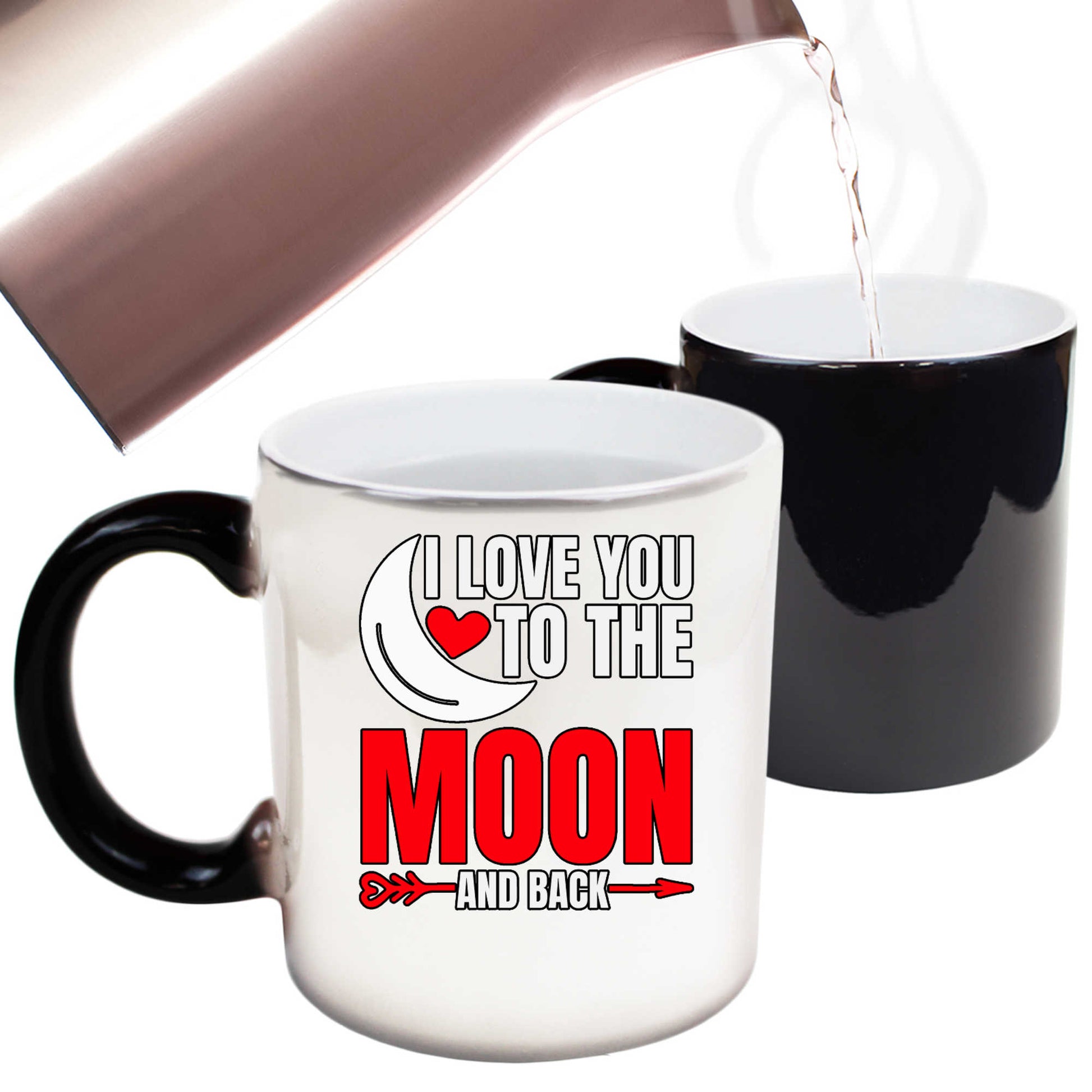 I Love You To The Moon And Back Valentines Day - Funny Colour Changing Mug