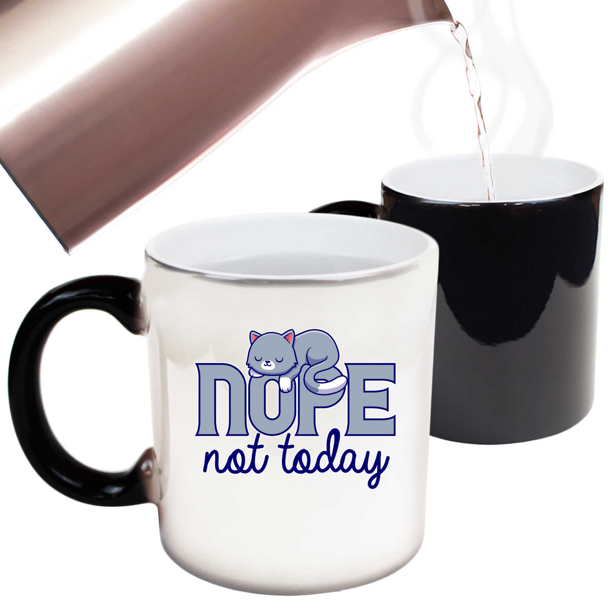 Nope Not Today Cats Cat - Funny Colour Changing Mug