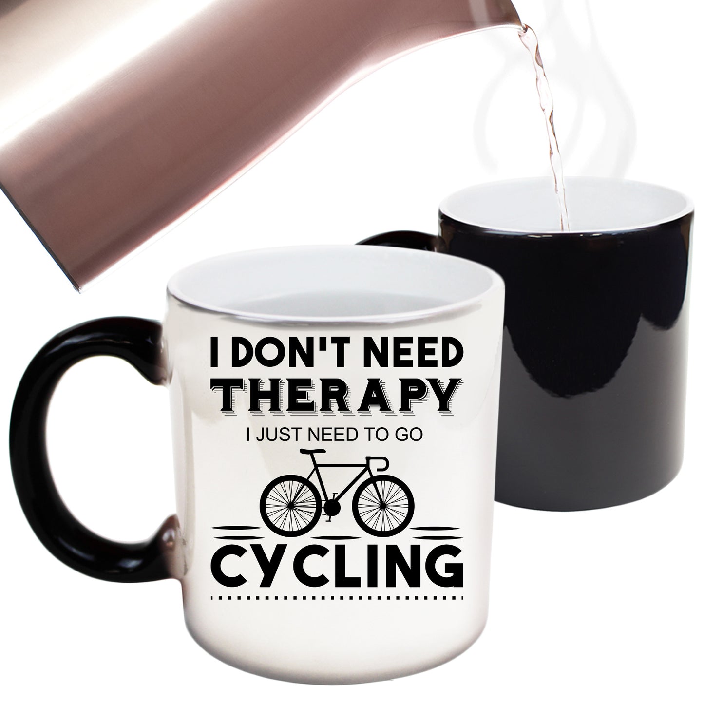 Cycling Dont Need Therapy Bicycle - Funny Colour Changing Mug