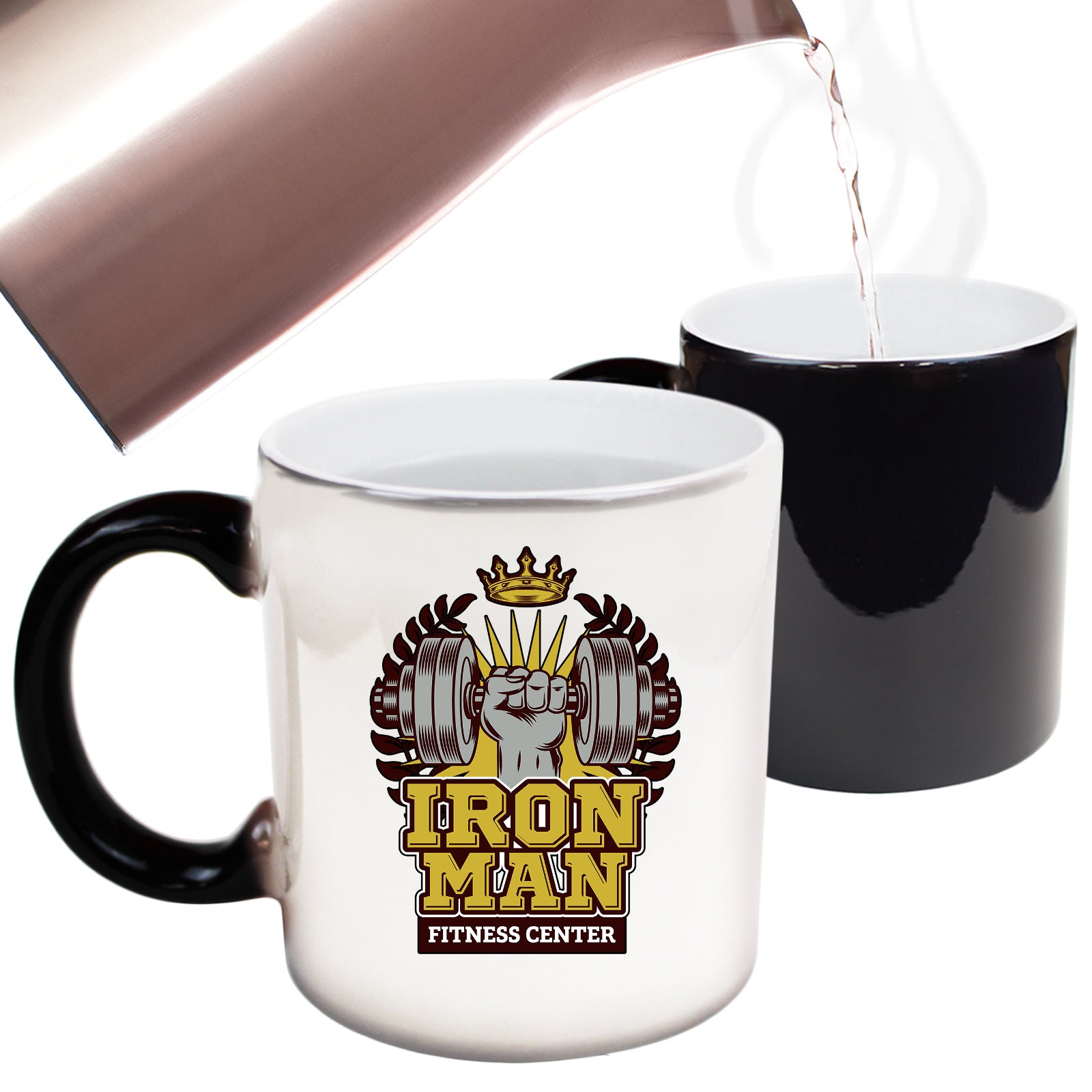 Iron Man Fitness Center Gym Bodybuilding Weights - Funny Colour Changing Mug