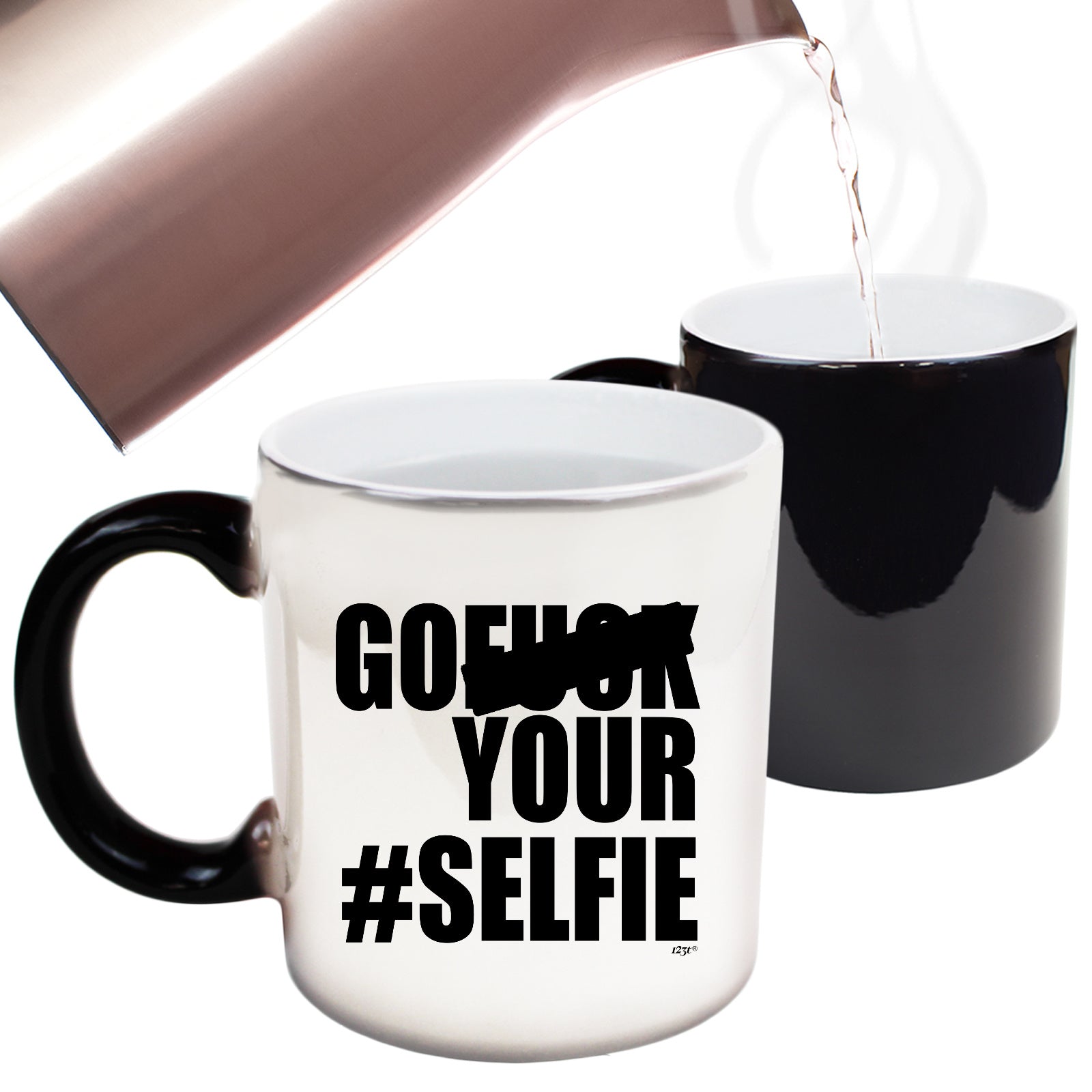 Go F  K Your Selfie - Funny Colour Changing Mug