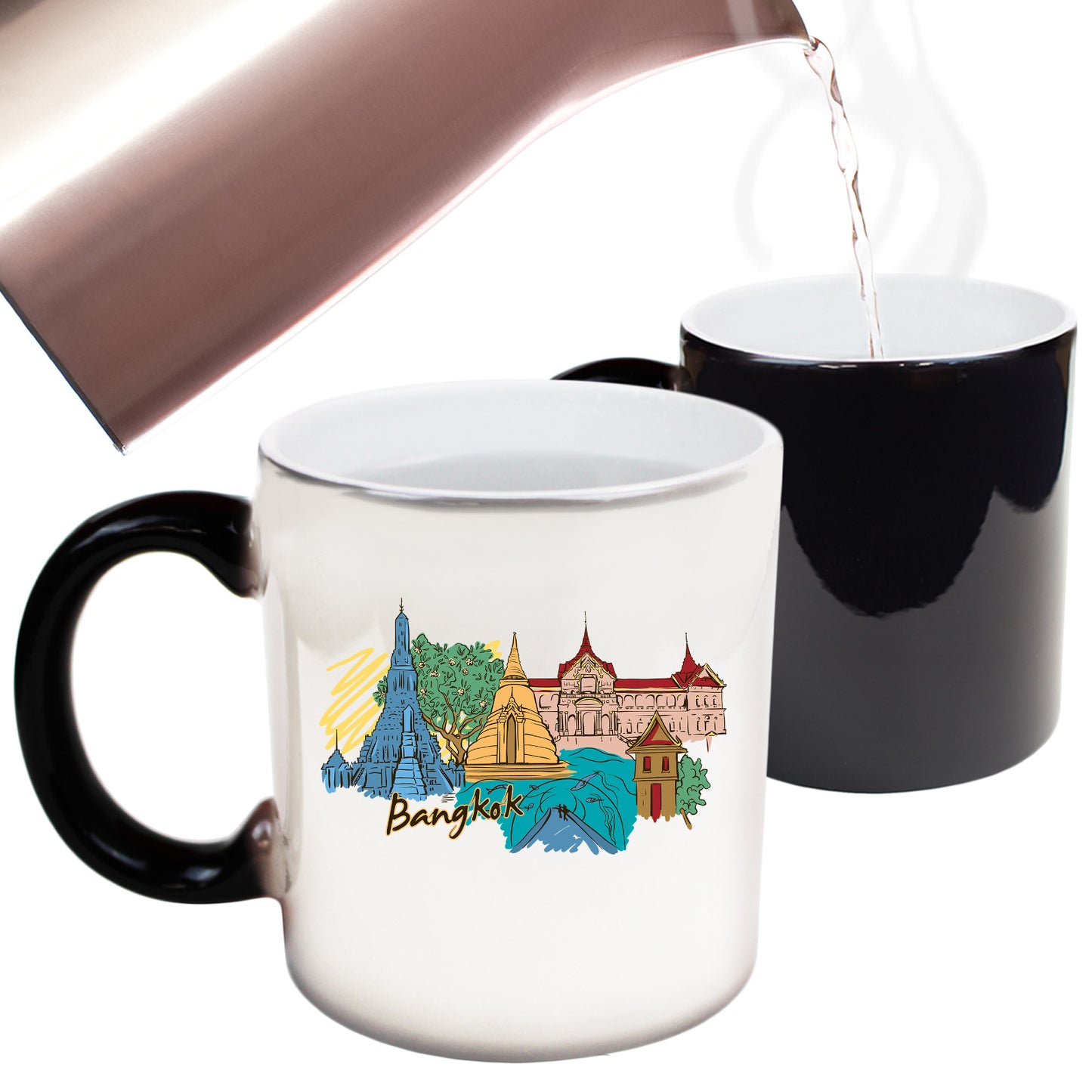 Bankgkok Thailand Country Flag Destination - Funny Colour Changing Mug