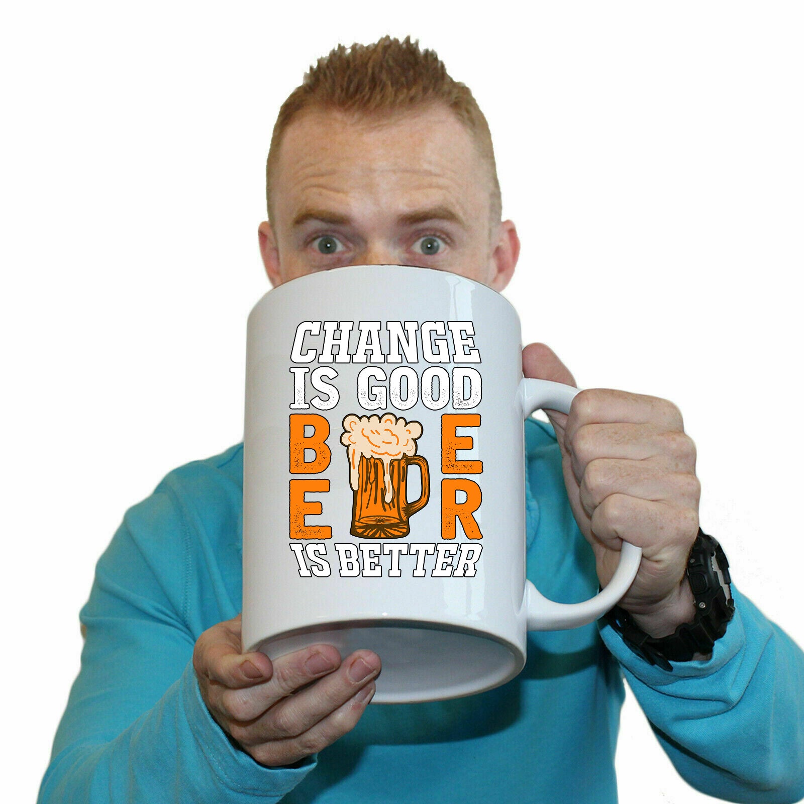 Change Is Good Beer Is Better Alcohol - Funny Giant 2 Litre Mug