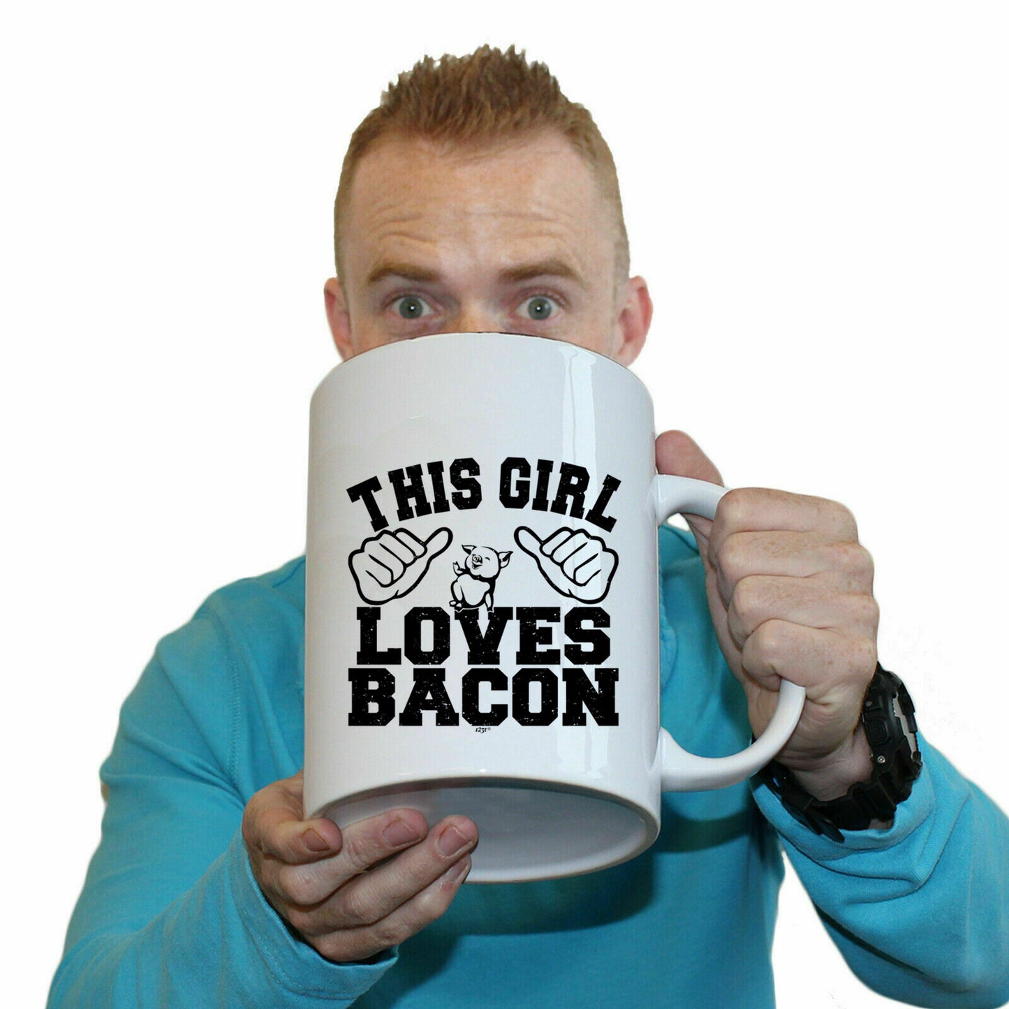 This Girl Loves Bacon - Funny Giant 2 Litre Mug