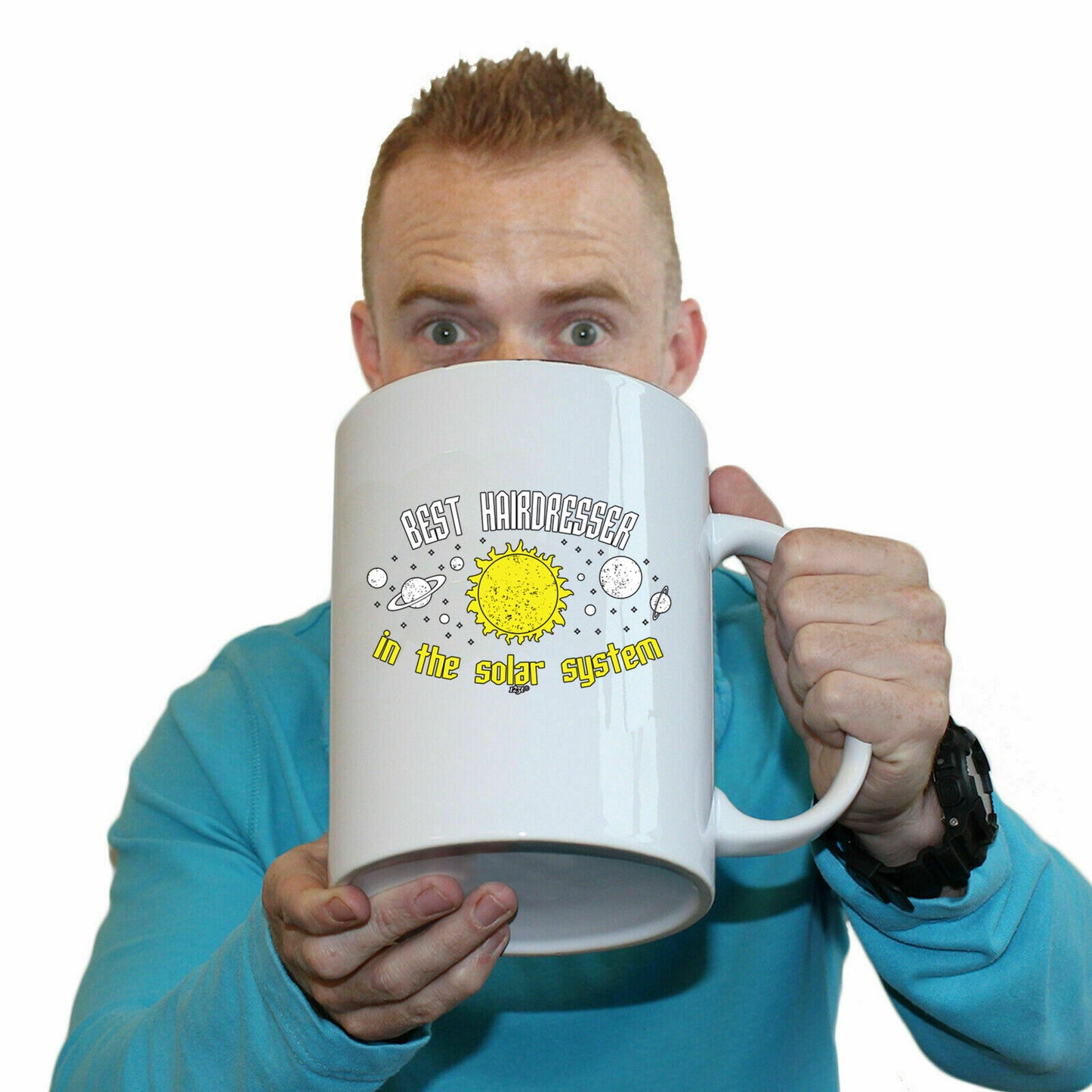 Best Hairdresser Solar System - Funny Giant 2 Litre Mug