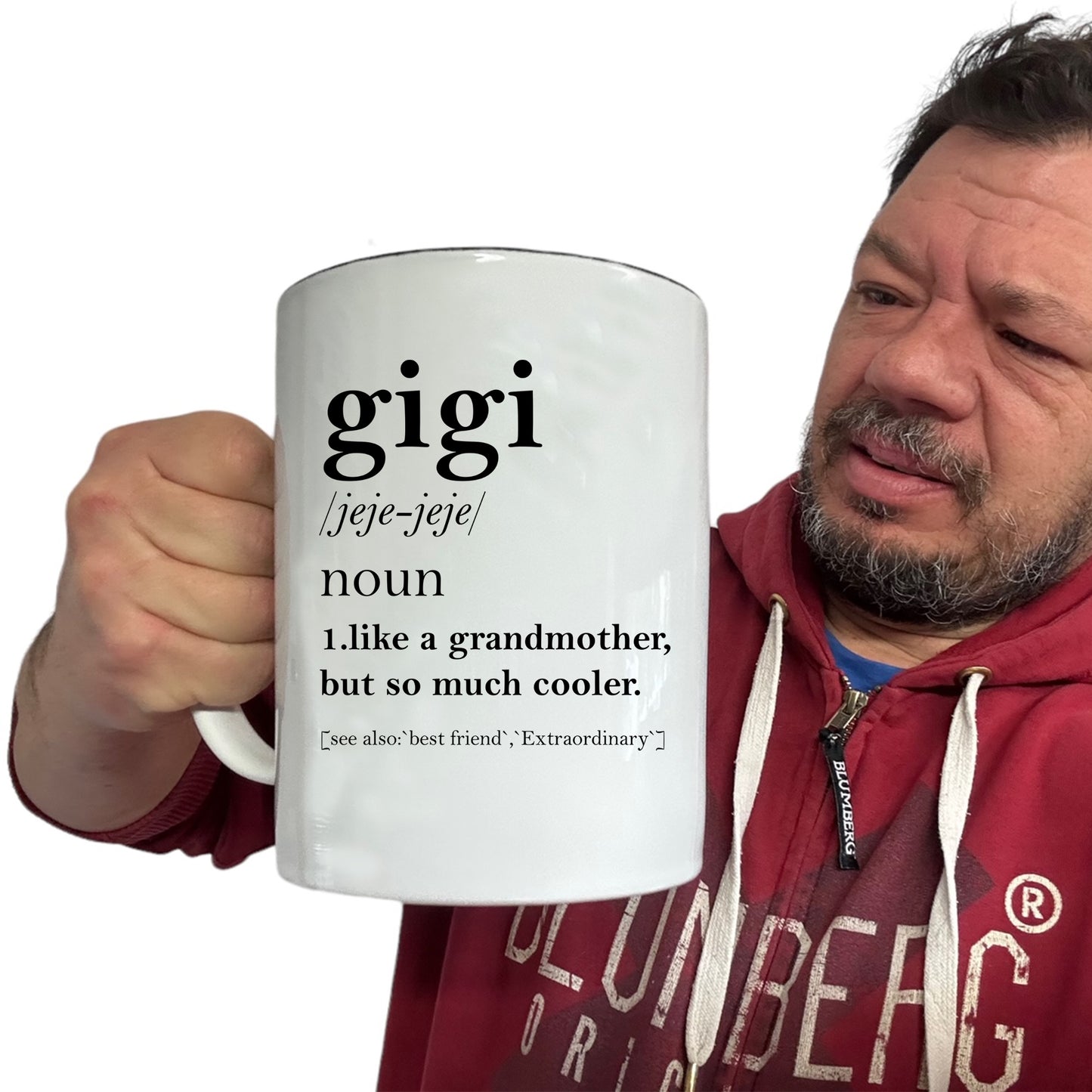 Gigi Noun Definition Grandmother Nana - Funny Giant 2 Litre Mug