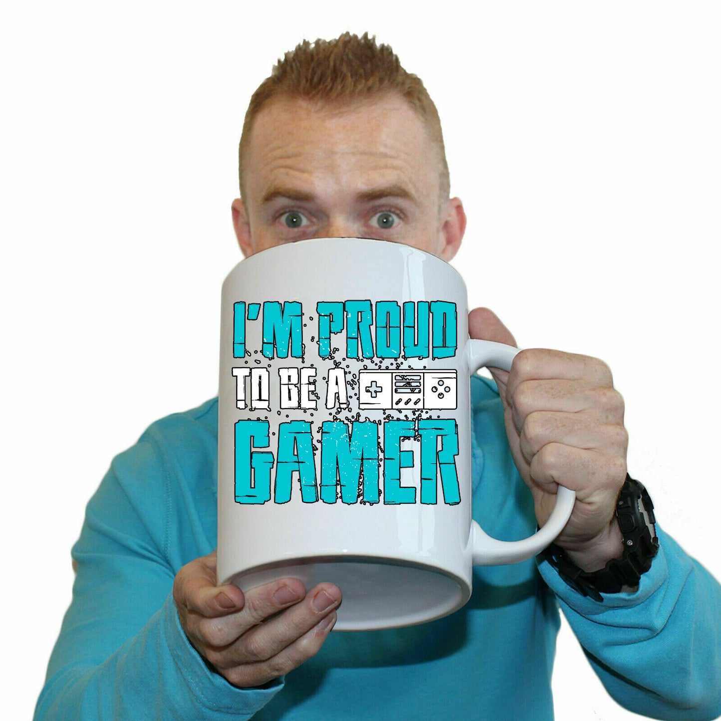 Im Proud To Be A Gamer Game - Funny Giant 2 Litre Mug