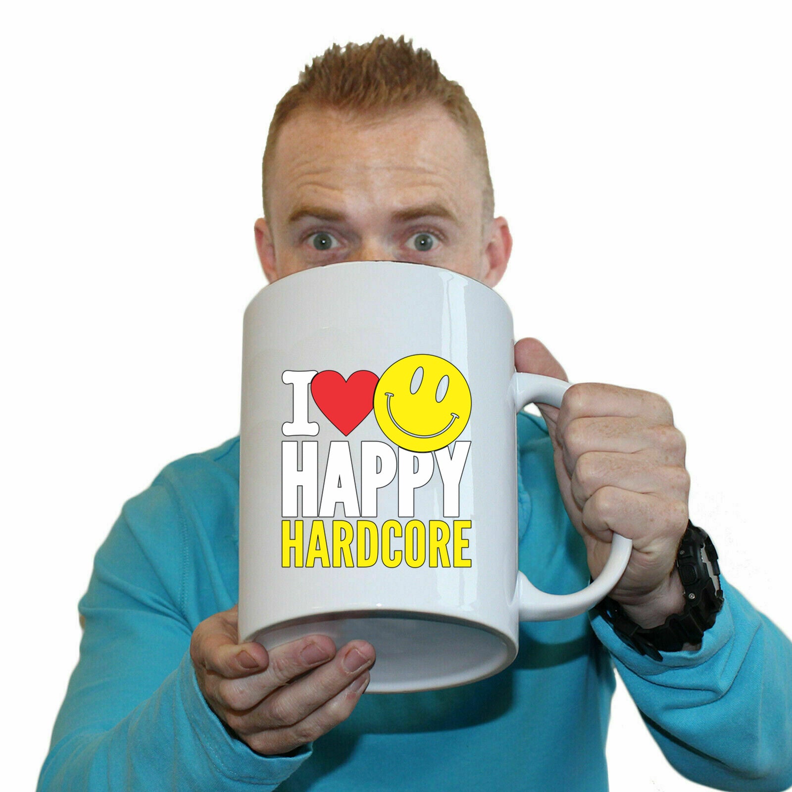 I Love Happy Hardcore - Funny Giant 2 Litre Mug