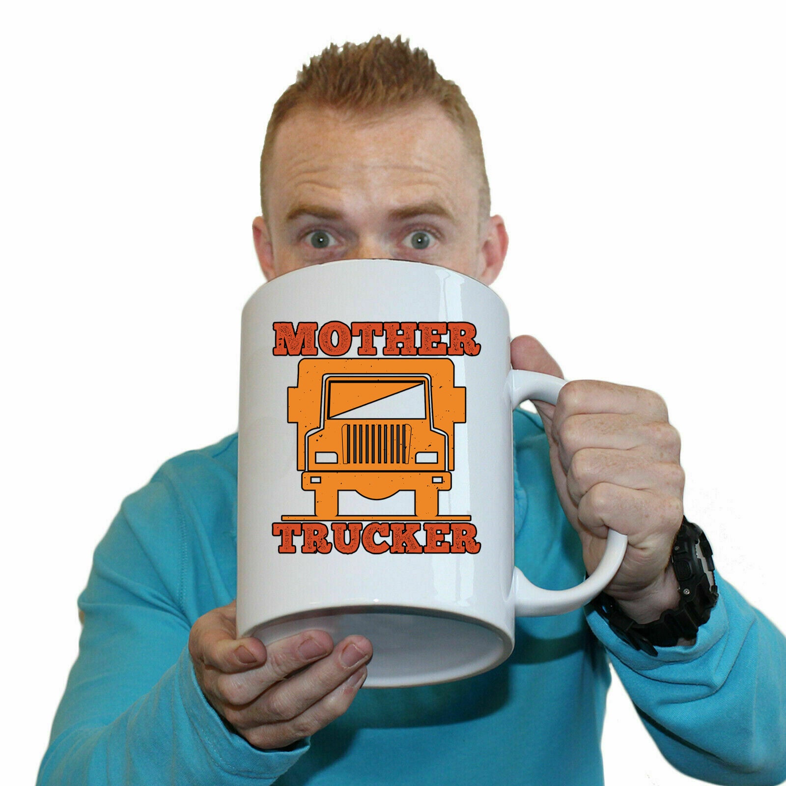 Mother Trucker Truck Driver - Funny Giant 2 Litre Mug