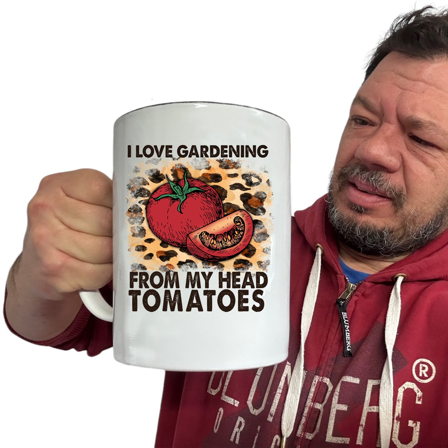 Love Gardening From Head To Tomato - Funny Giant 2 Litre Mug