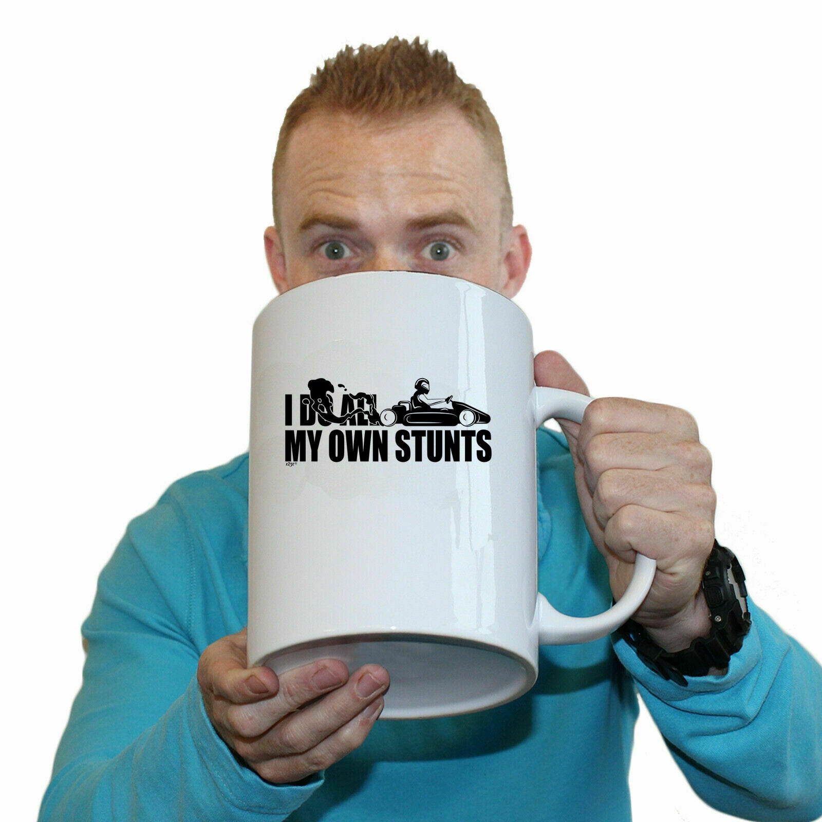 Go Kart Do All My Own Stunts - Funny Giant 2 Litre Mug