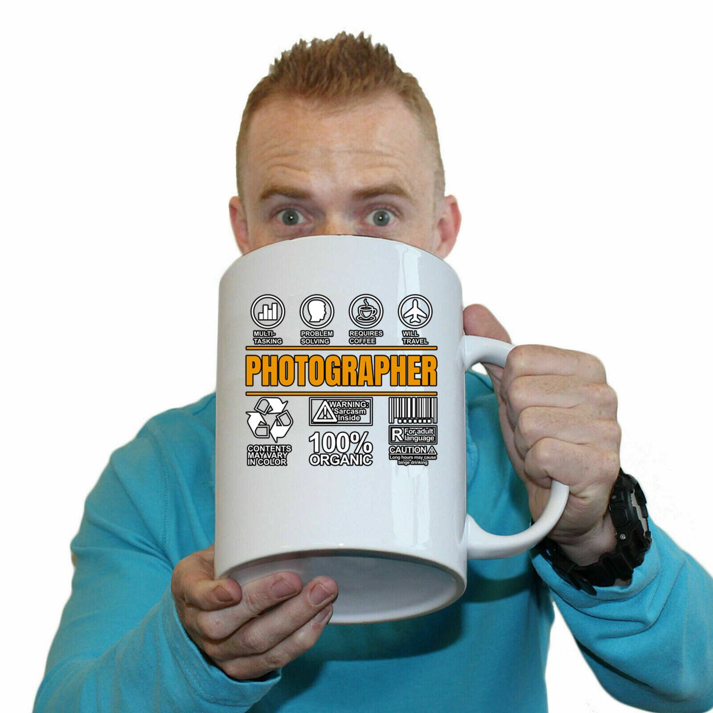 Photographer Sarcastic Humour - Funny Giant 2 Litre Mug