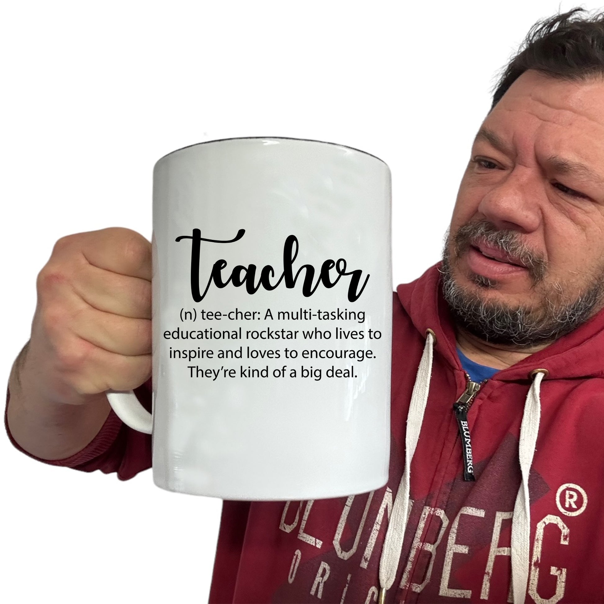 Teacher Definition Noun - Funny Giant 2 Litre Mug