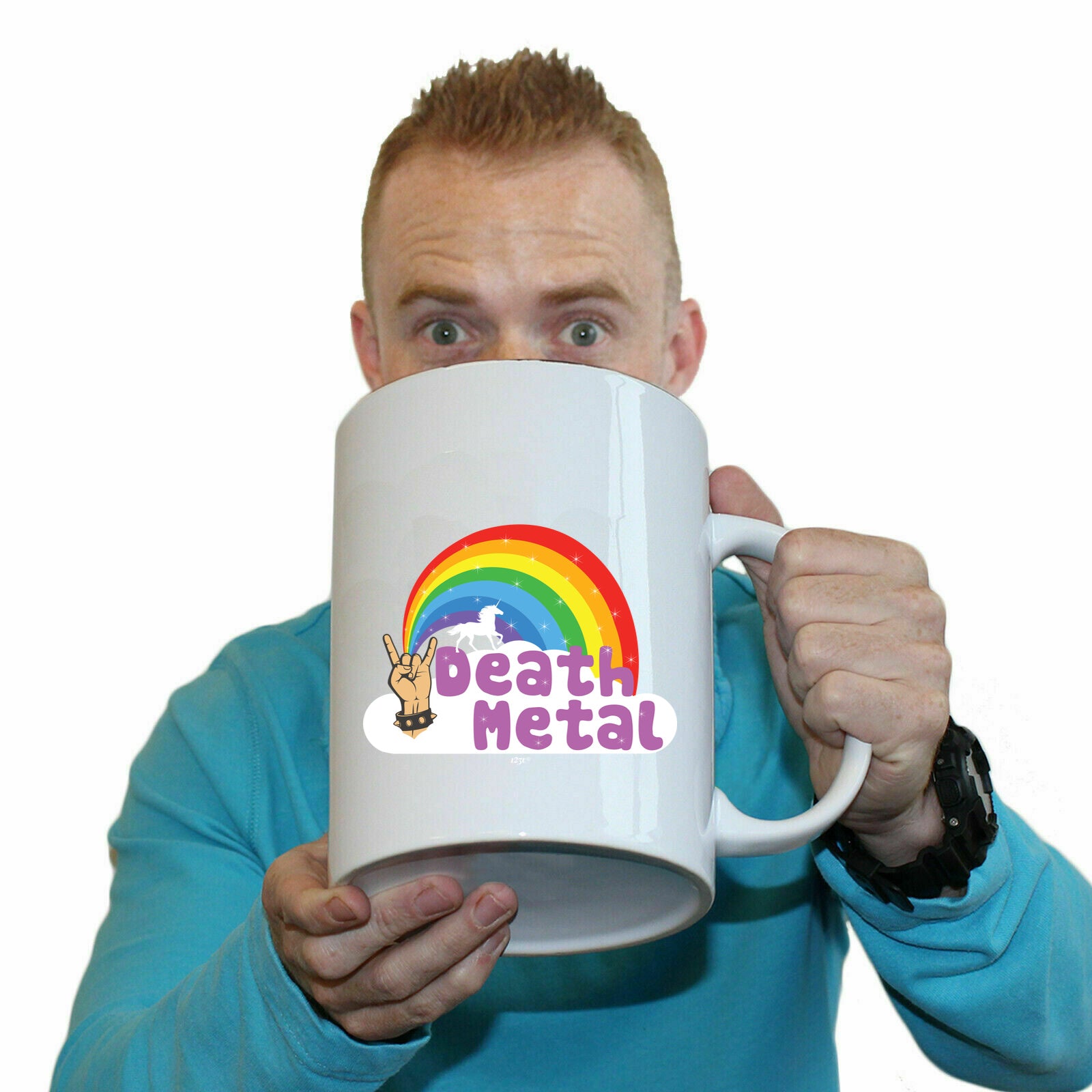 Death Metal Raindow - Funny Giant 2 Litre Mug