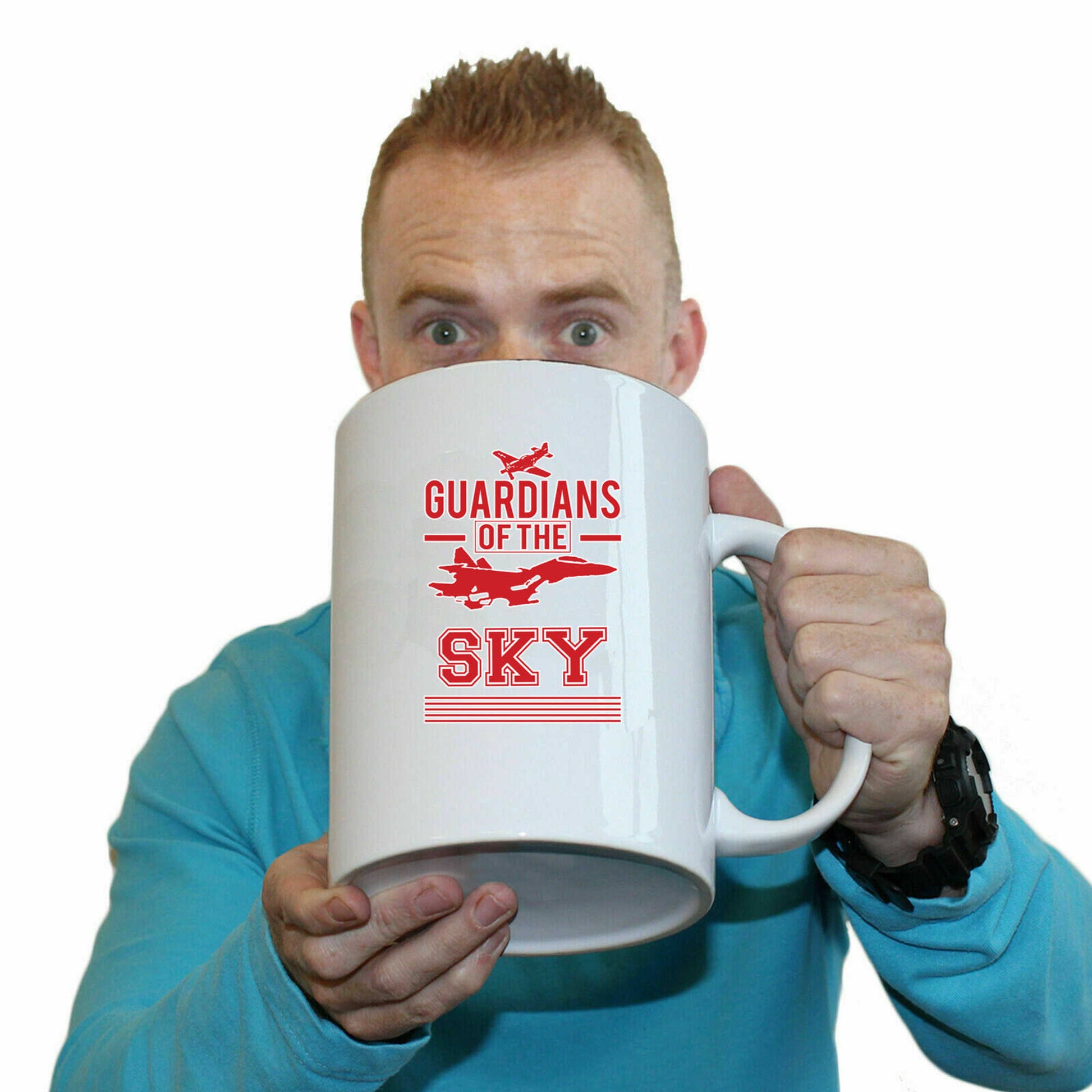 Guardians Of The Sky Jet Plane - Funny Giant 2 Litre Mug