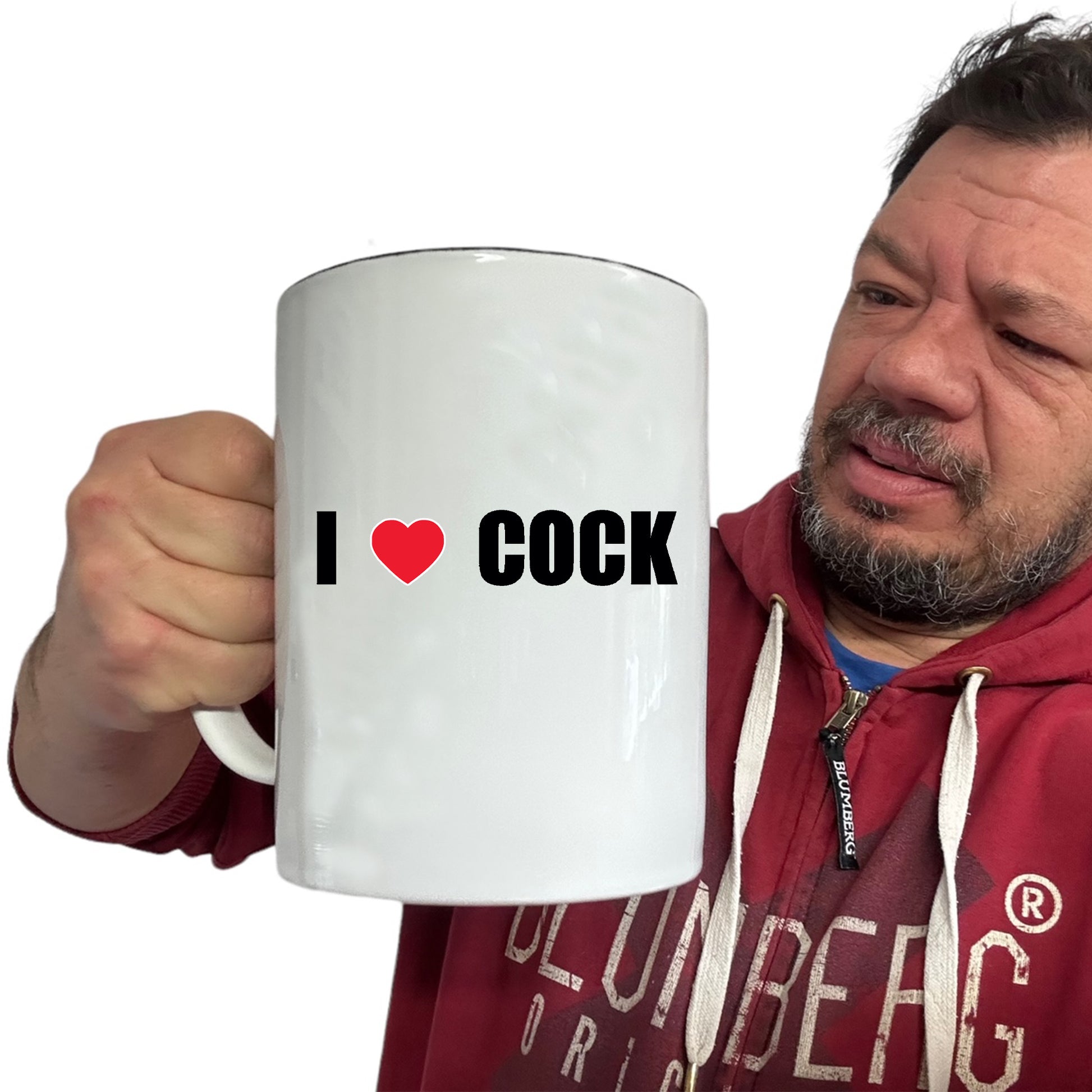 I Love Cock Rude - Funny Giant 2 Litre Mug