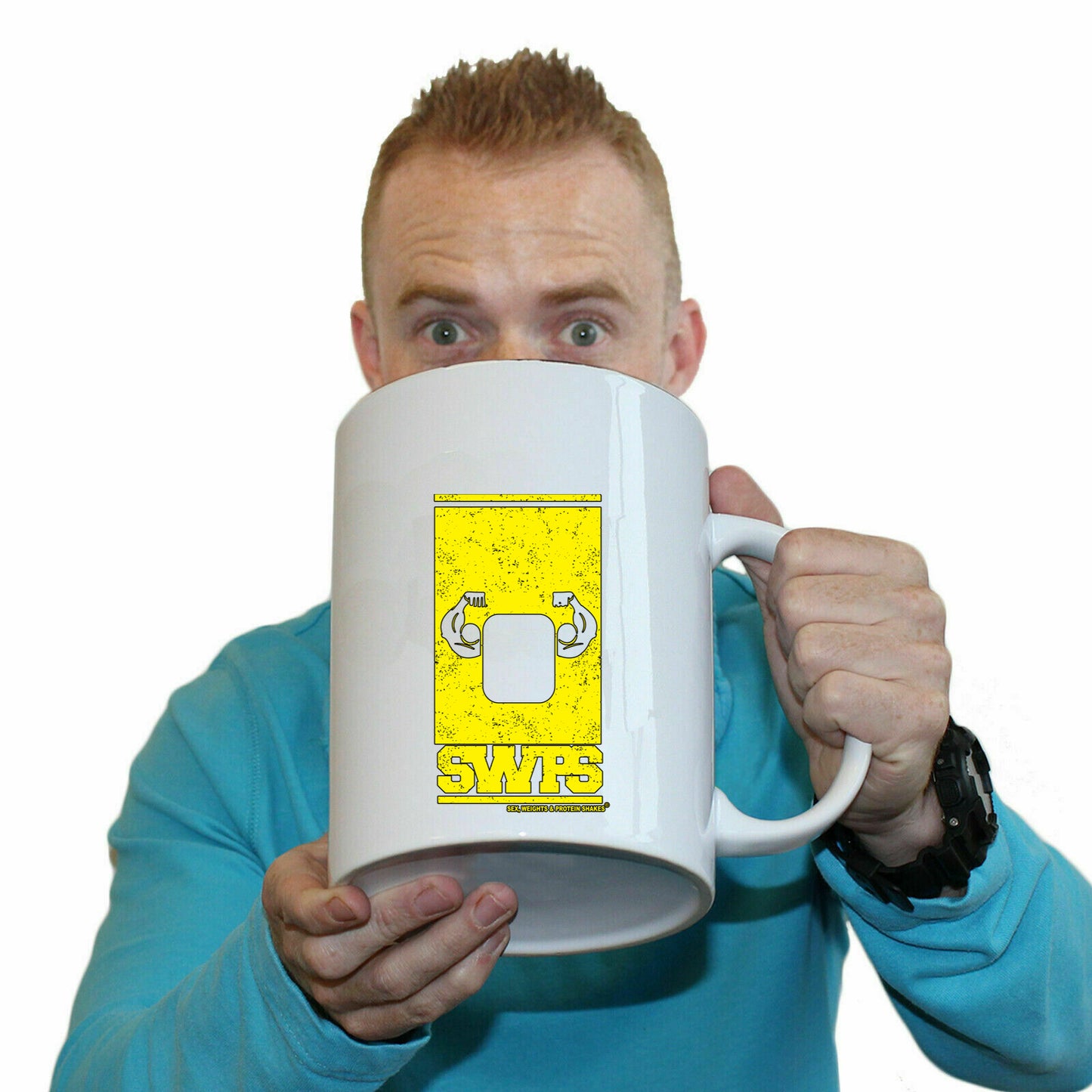 Swps Flexing Arms Design - Funny Giant 2 Litre Mug