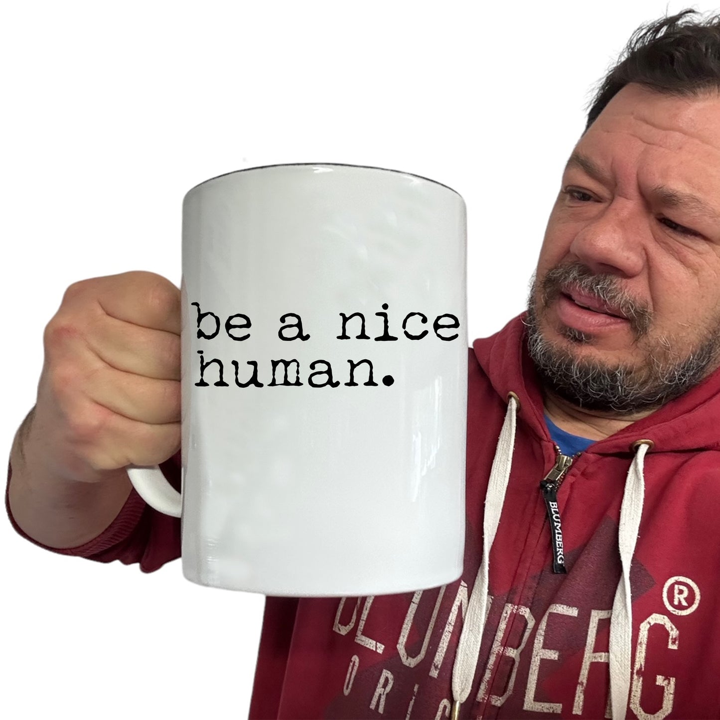 Be A Nice Human Message Fashion - Funny Giant 2 Litre Mug