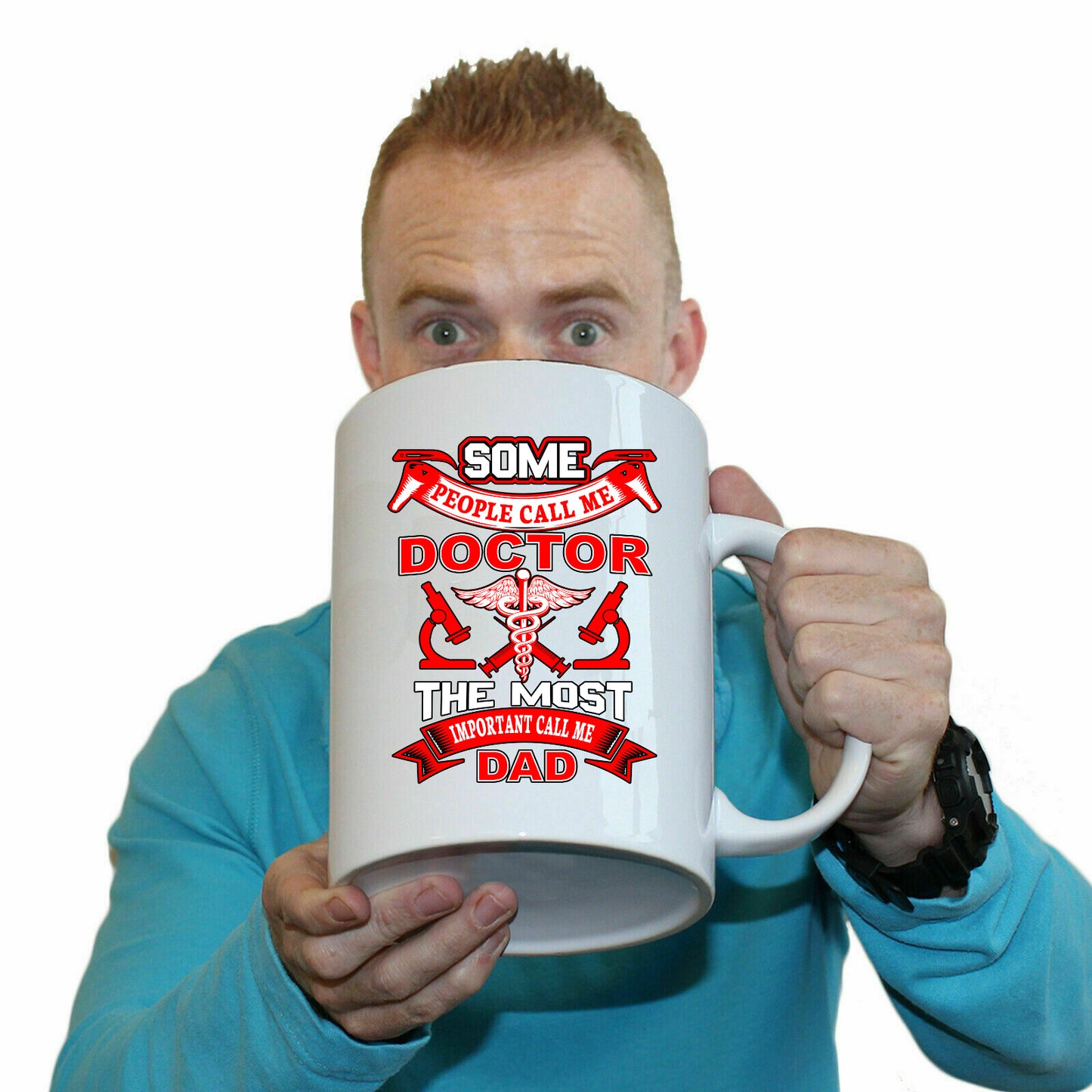 Some People Call Me Doctor Call Me Dad Father - Funny Giant 2 Litre Mug