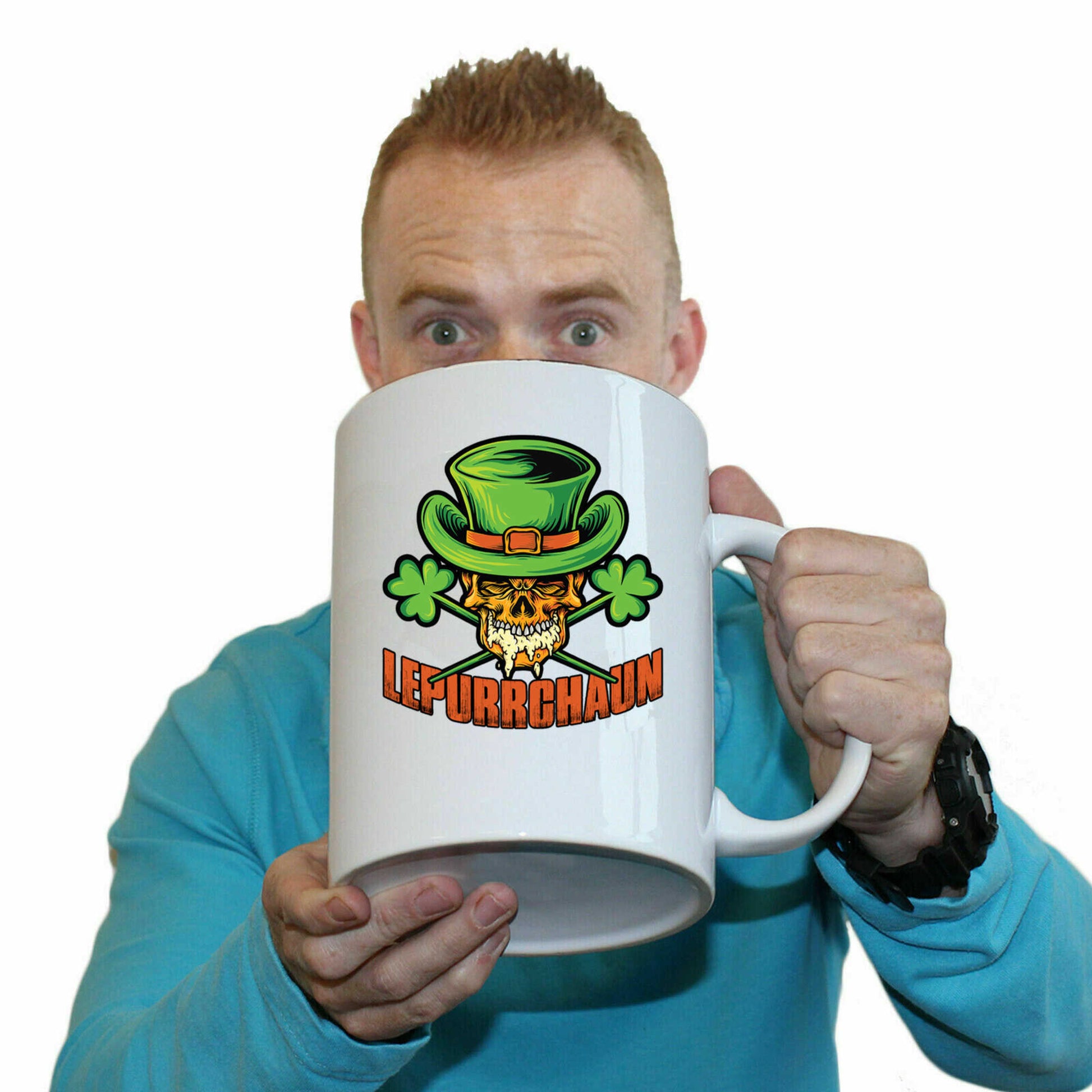 Lepurrchaun Irish St Patricks Day Ireland - Funny Giant 2 Litre Mug