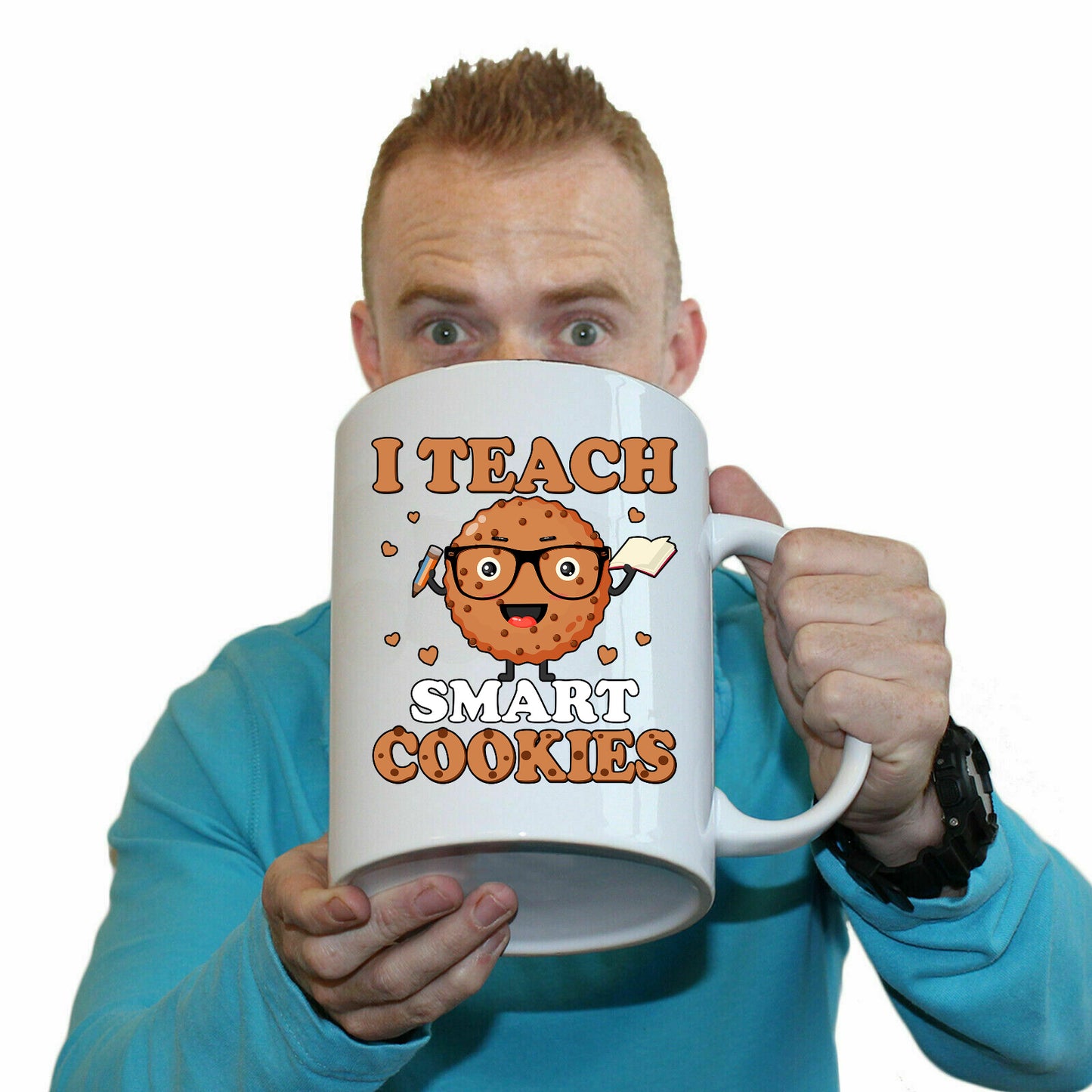 I Teach Smark Cookies Teacher - Funny Giant 2 Litre Mug