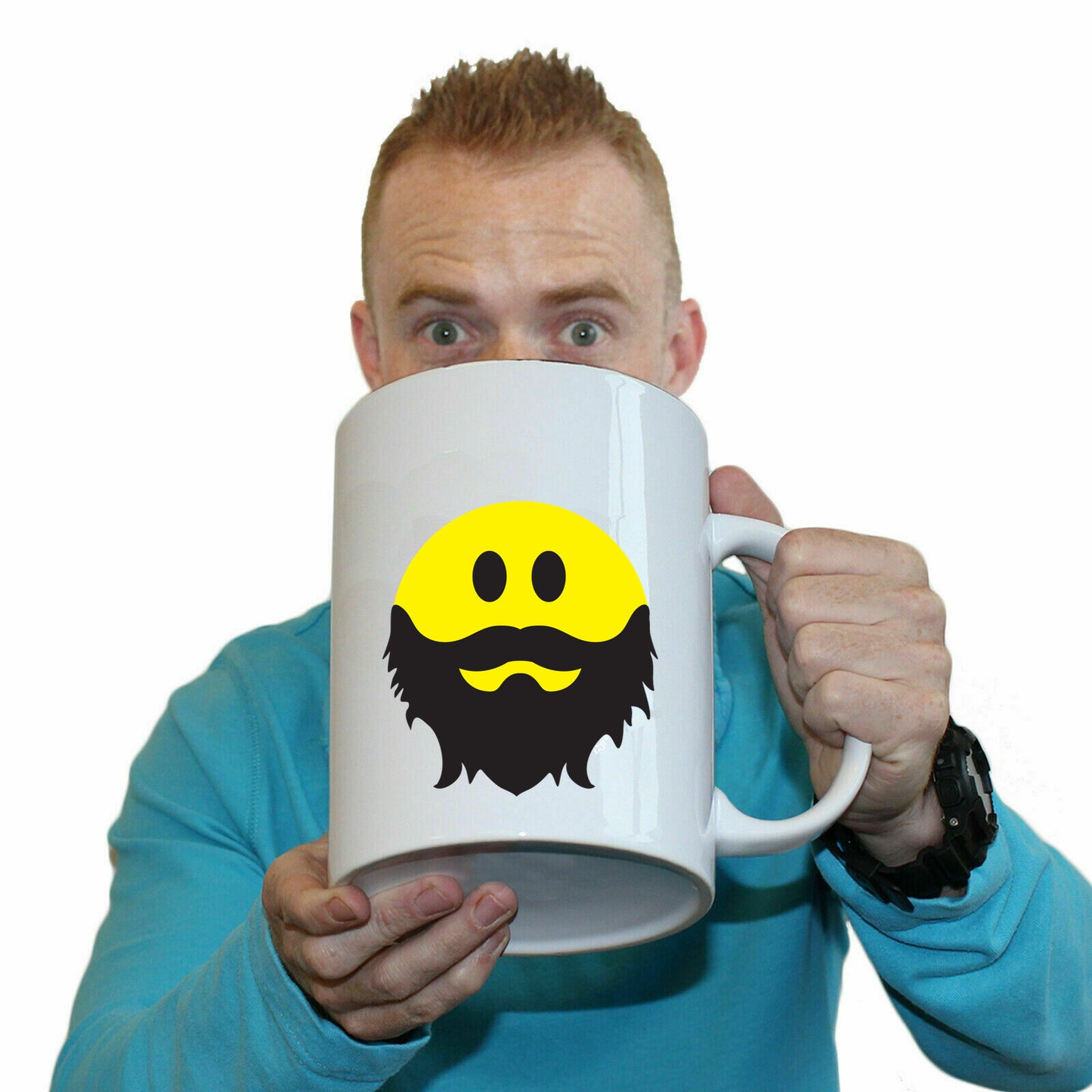 Bearded Smile - Funny Giant 2 Litre Mug