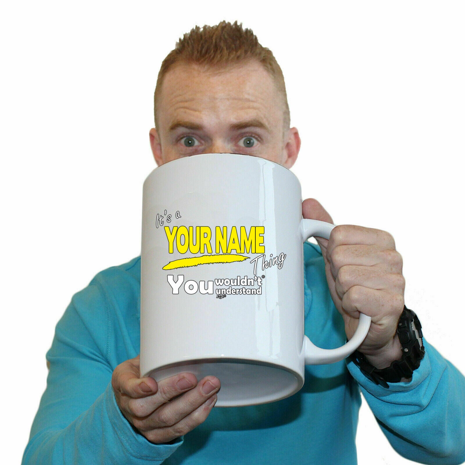 Your Name V1 Surname Thing - Funny Giant 2 Litre Mug